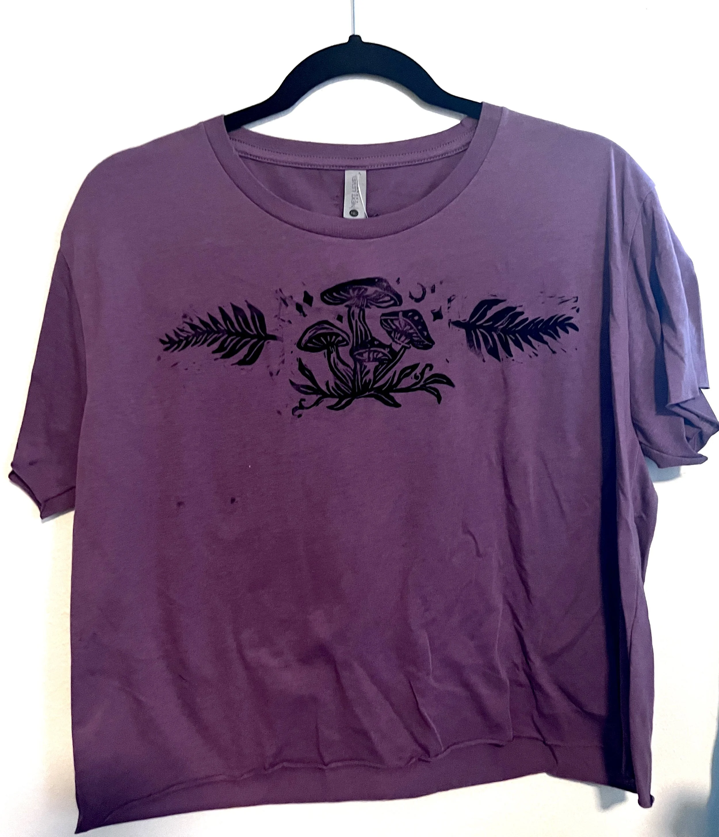 Mushroom Fern Block Print