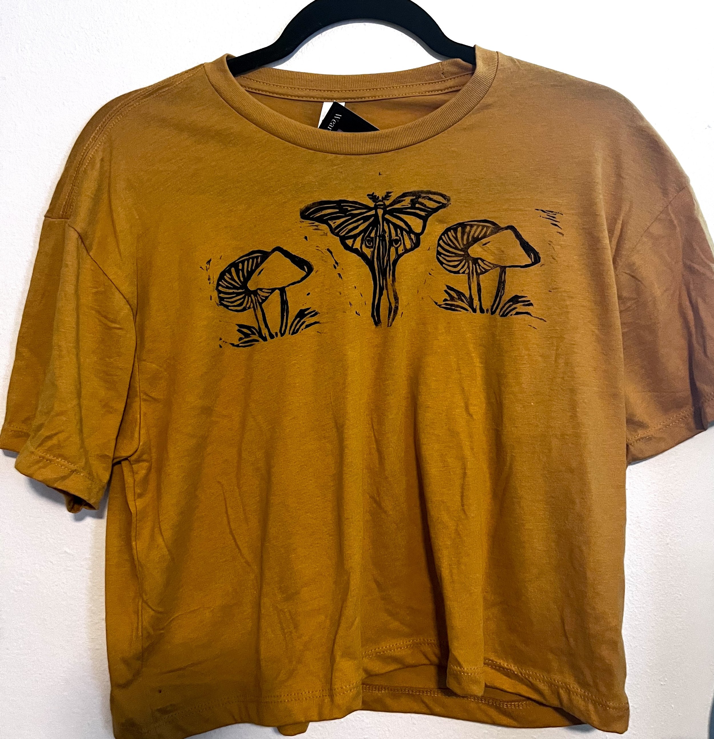 Moth & Mushroom Block Print