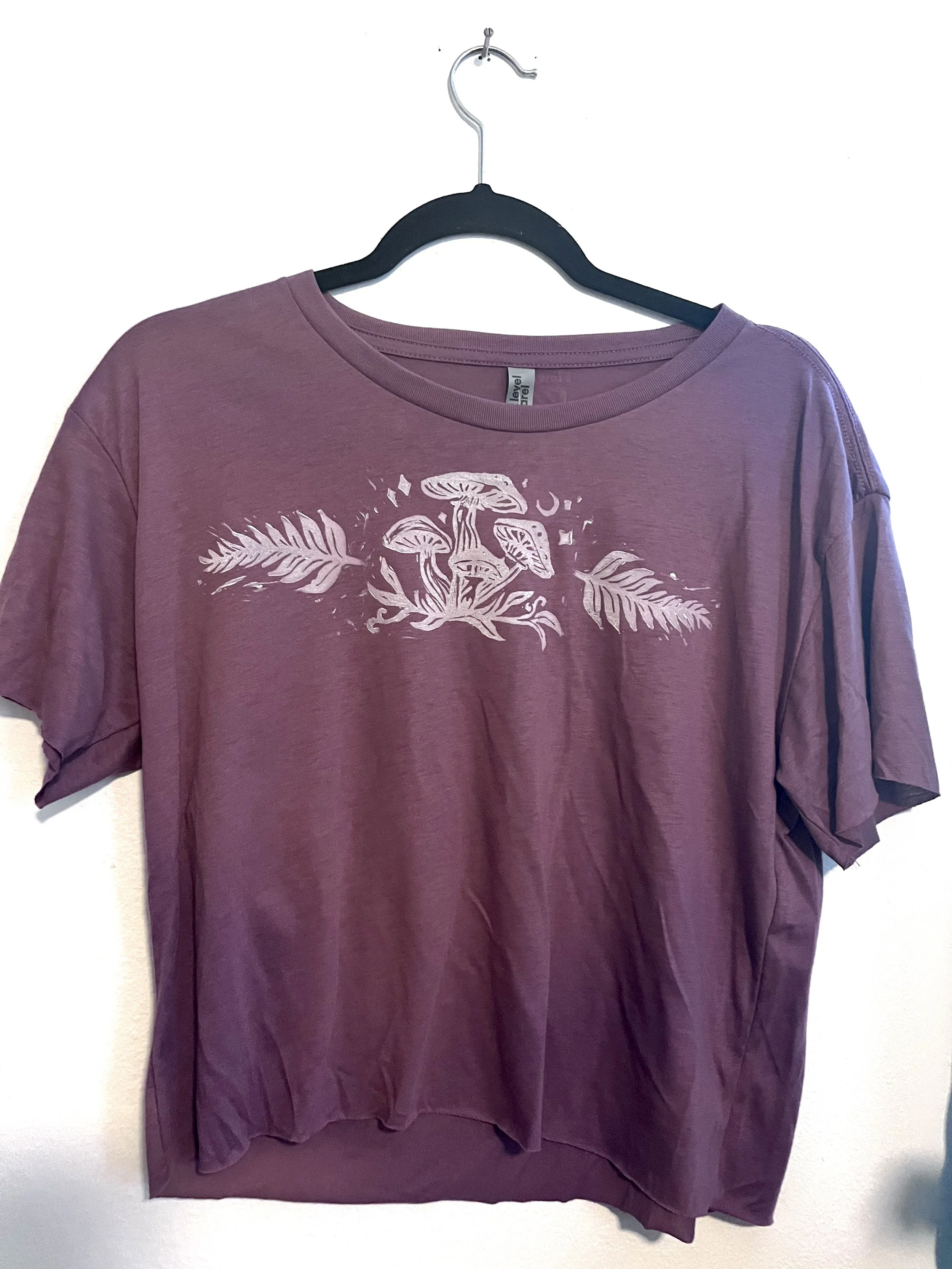 Mushroom Ferns White Ink