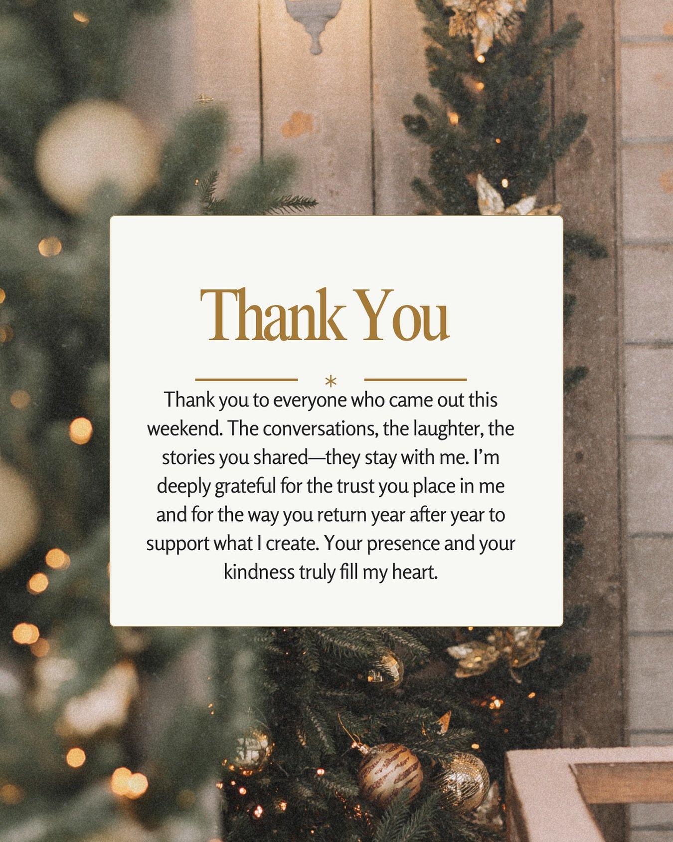 Thank you so much to everyone who came out to the Christmas Market this weekend! Your support means the world; not just to me, but to every single vendor who pours their heart and soul into their work. Markets like this truly come alive because of yo