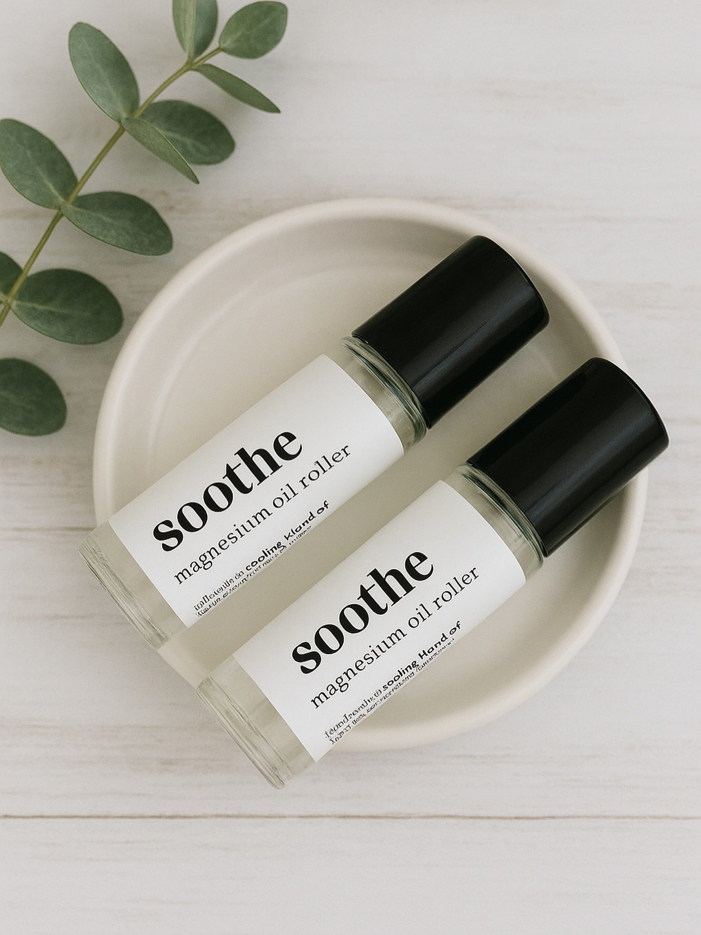Say goodbye to tight shoulders and desk-day tension with our Soothe Magnesium Oil Roller. This cooling blend of magnesium, eucalyptus, spearmint, aloe, and witch hazel helps melt away neck stiffness and headaches in seconds. Just roll it on, massage 