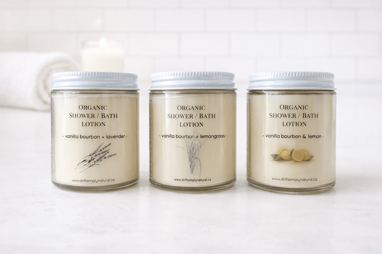 Organic Shower Lotion / Bath Melt Jar