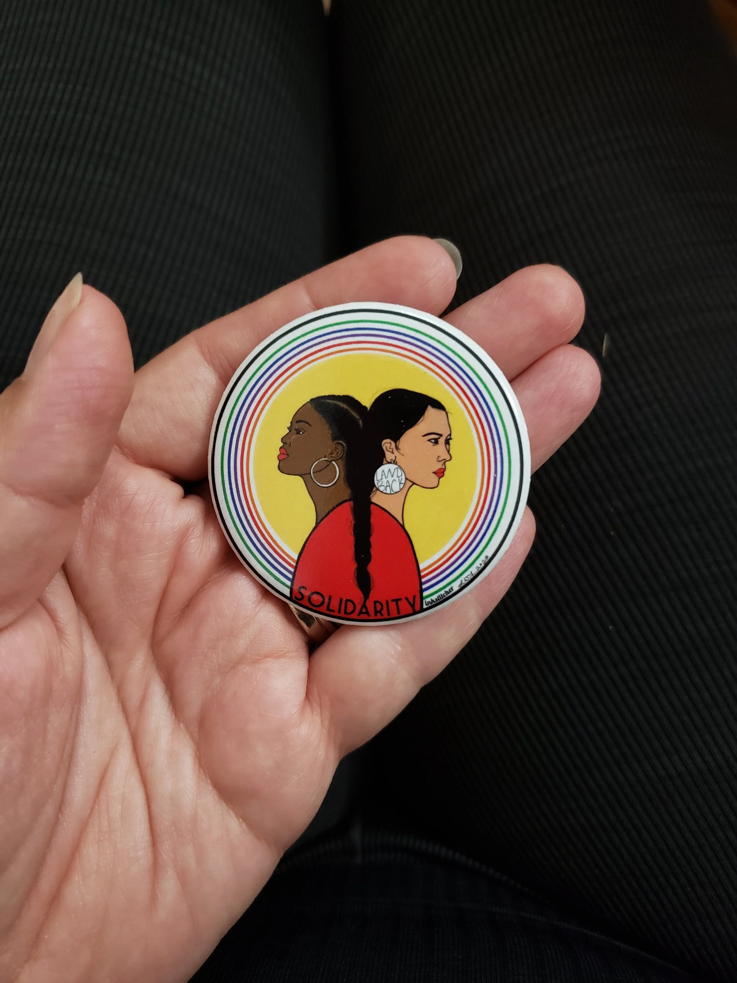 Solidarity Pin, 2.25 round