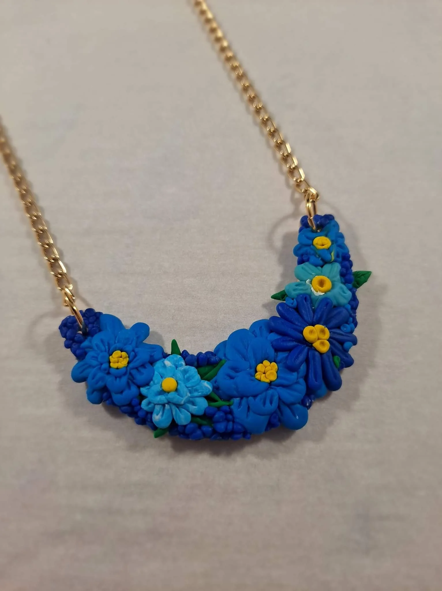Blue Spring Floral necklace