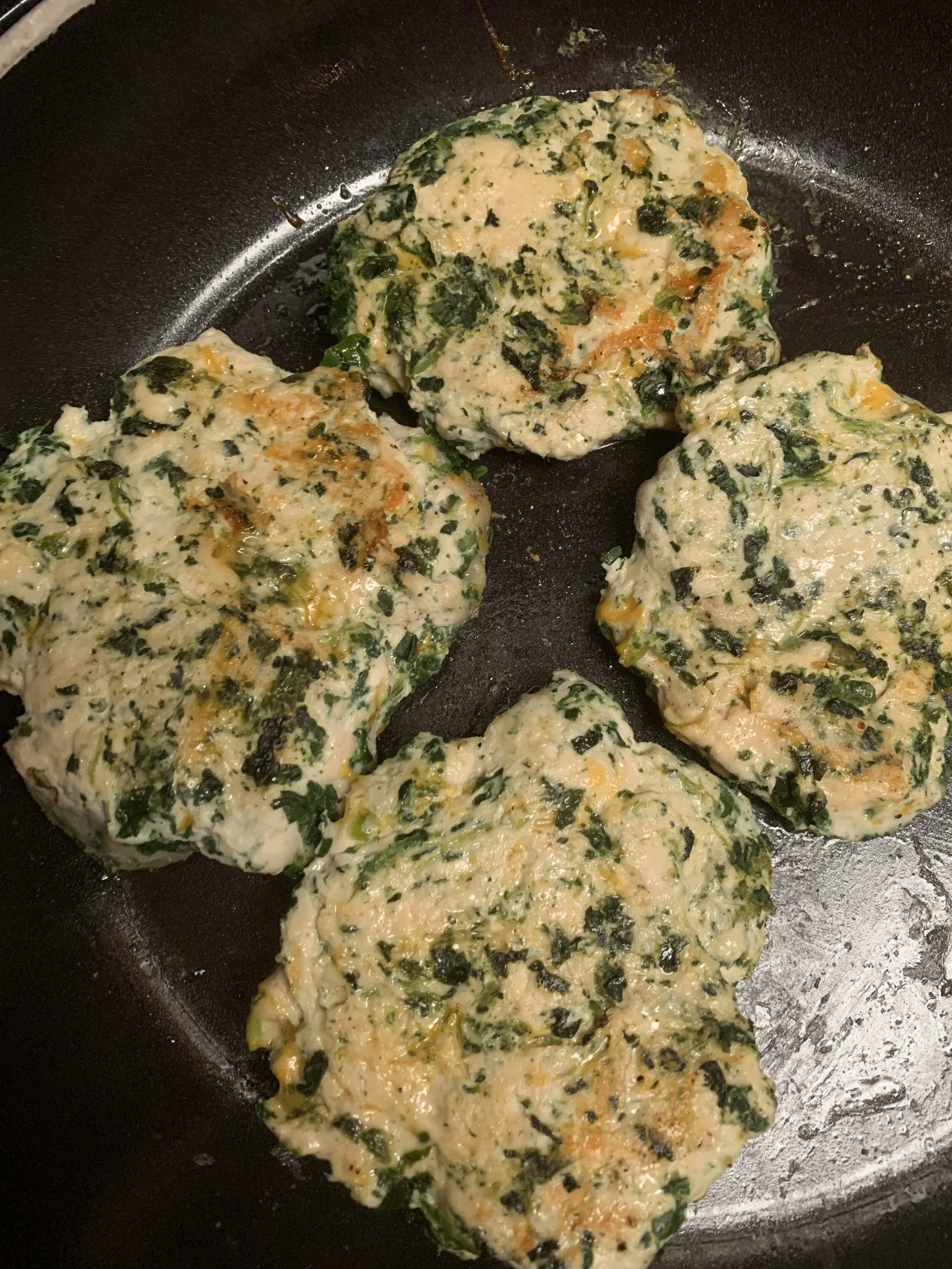 Spinach and Cheese Turkey Burgers