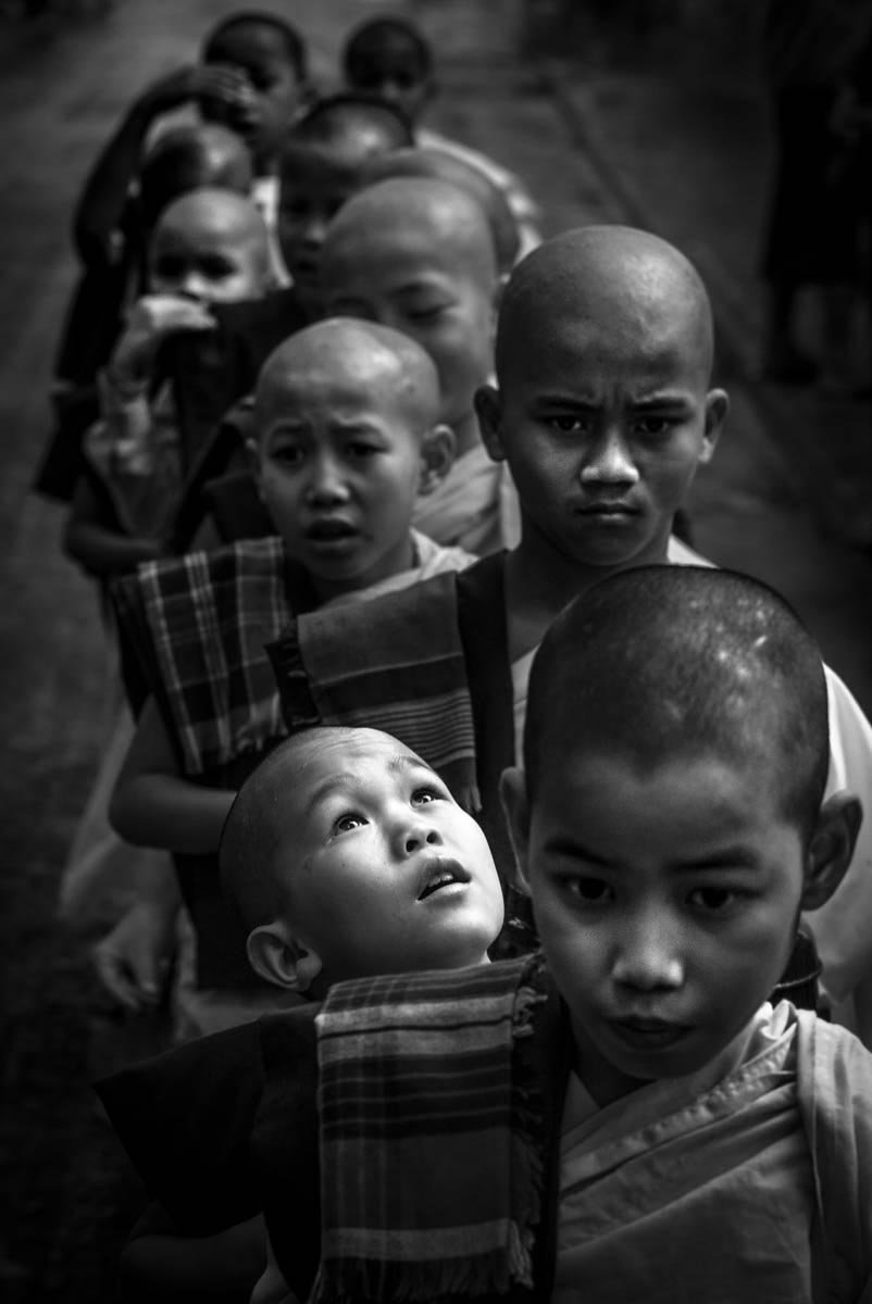 004 Little monks in Burma