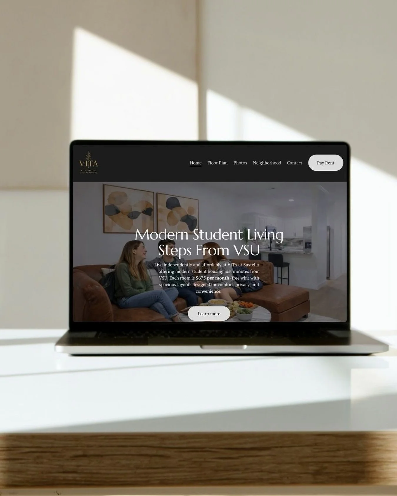 Website reveal: Vita at Sustella, Modern student living, thoughtfully designed &mdash; both on-site and online.

This custom Squarespace website was created to reflect the elevated, clean, and welcoming feel of Vita at Sustella while making it easy f
