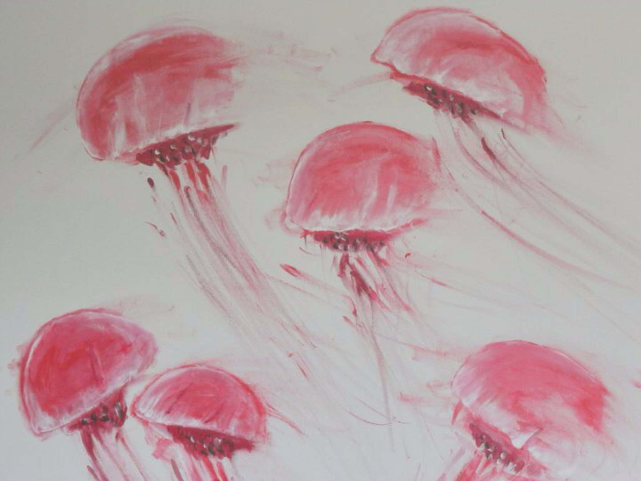 Jellyfish! 4' x 4' Acrylic on canvas - SOLD