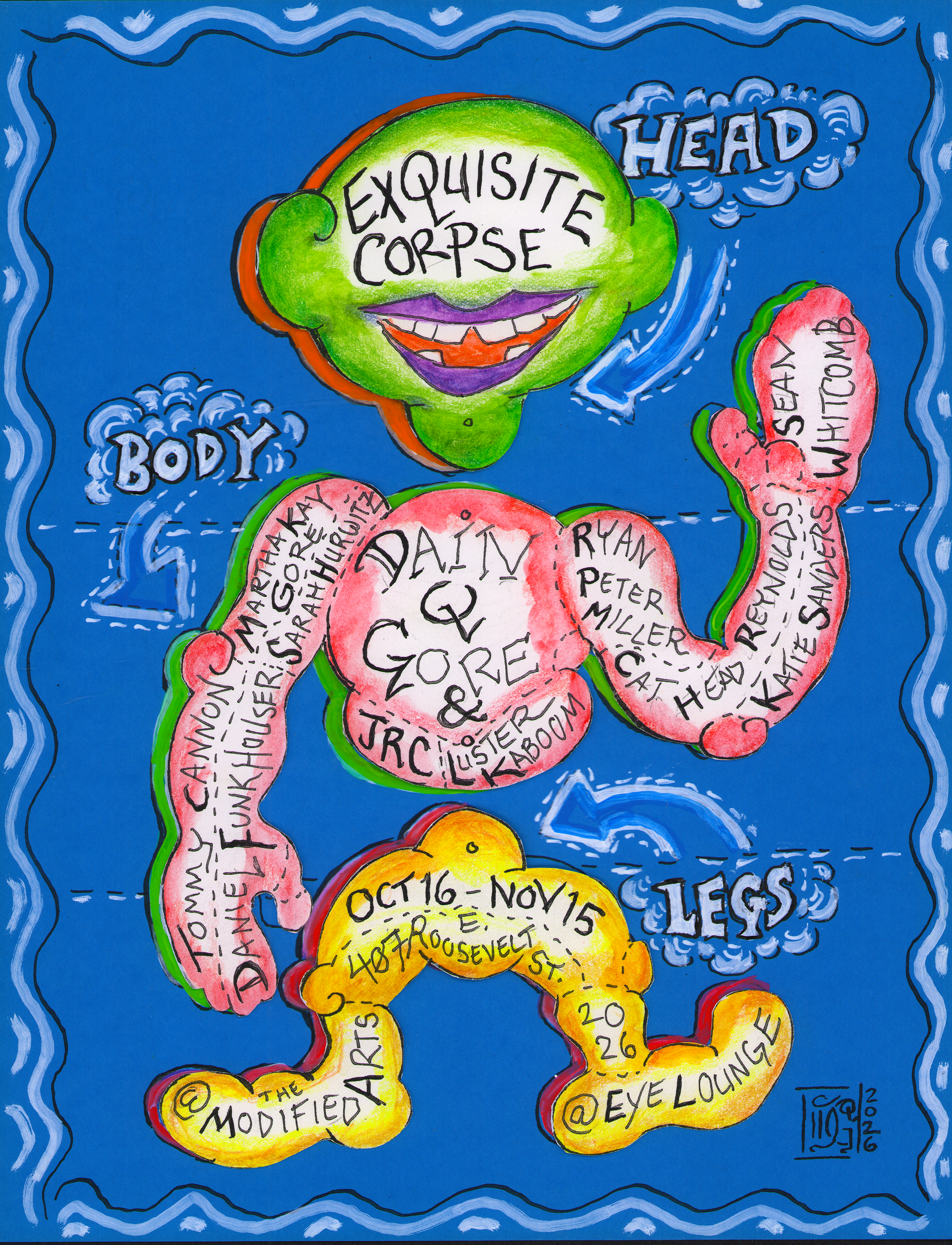 EXQUISITE CORPSE: A Group Collab Exhibition Curated by Dain Q Gore