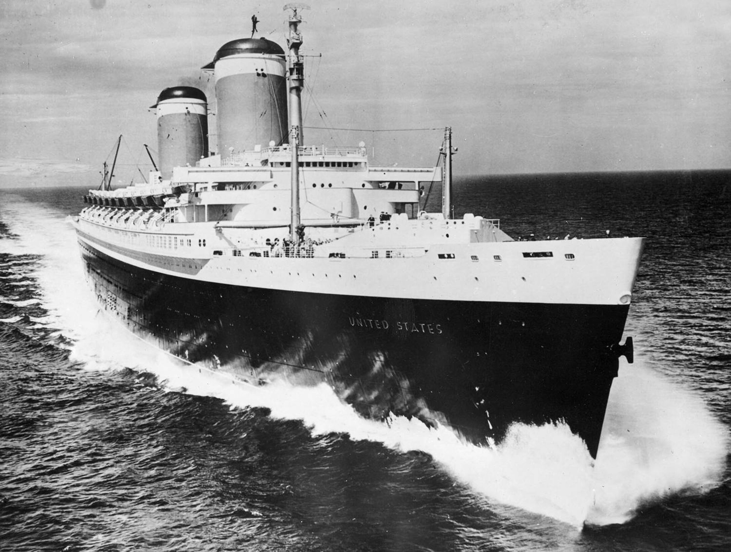 The SS United States during her speed trials