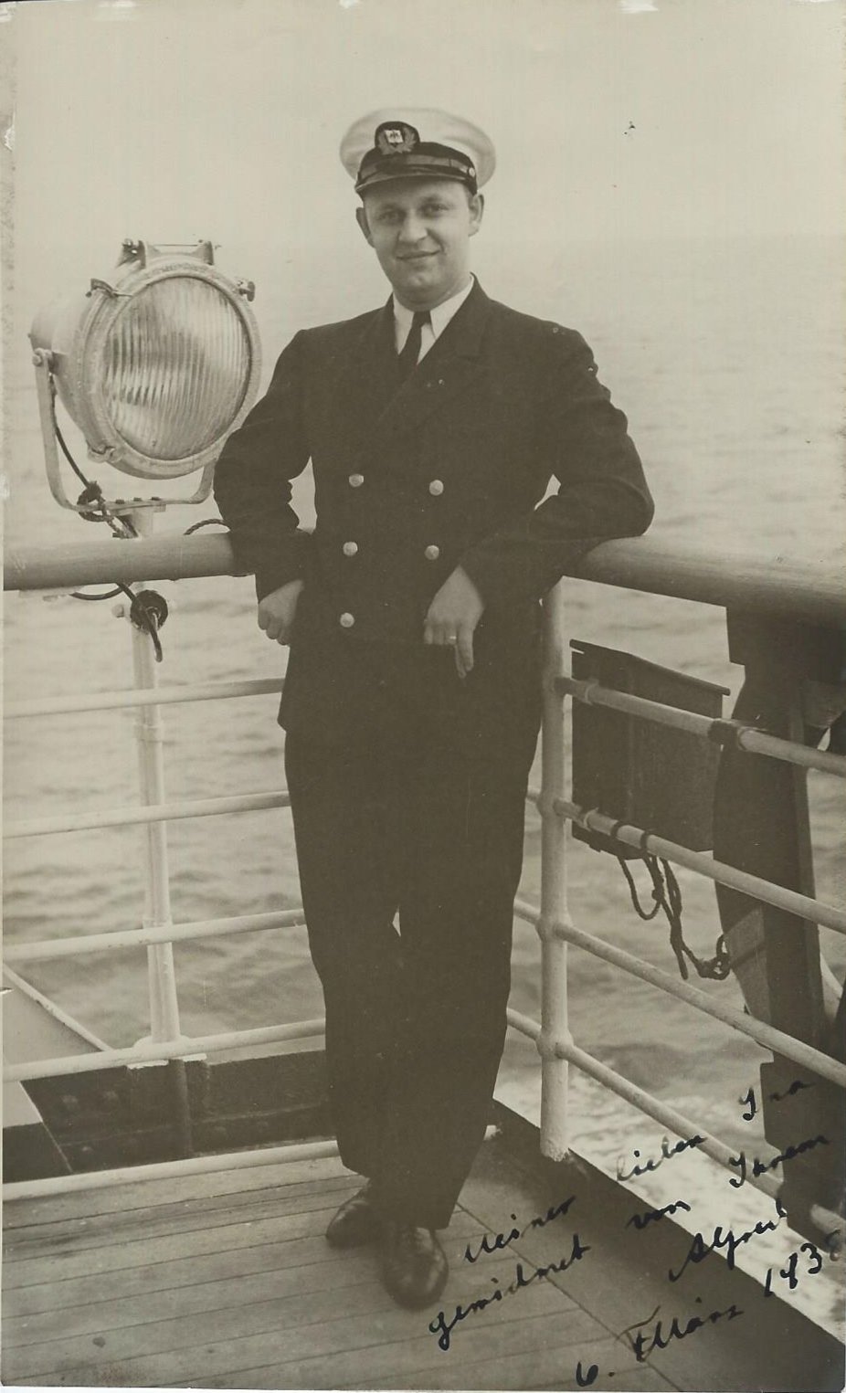  Alfred Bluhm in a United States Lines uniform, date unknown.     Image courtesy of Jean M. Thomas 