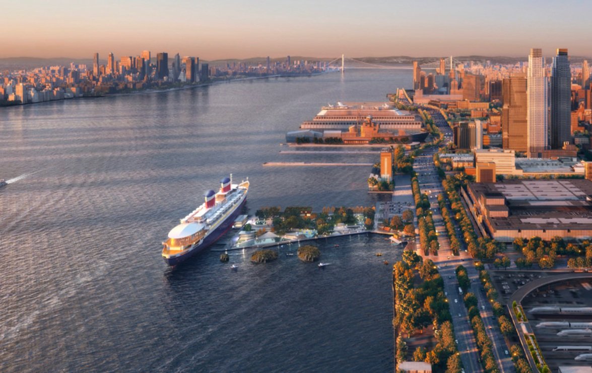 SS United States Rendering - Facing North