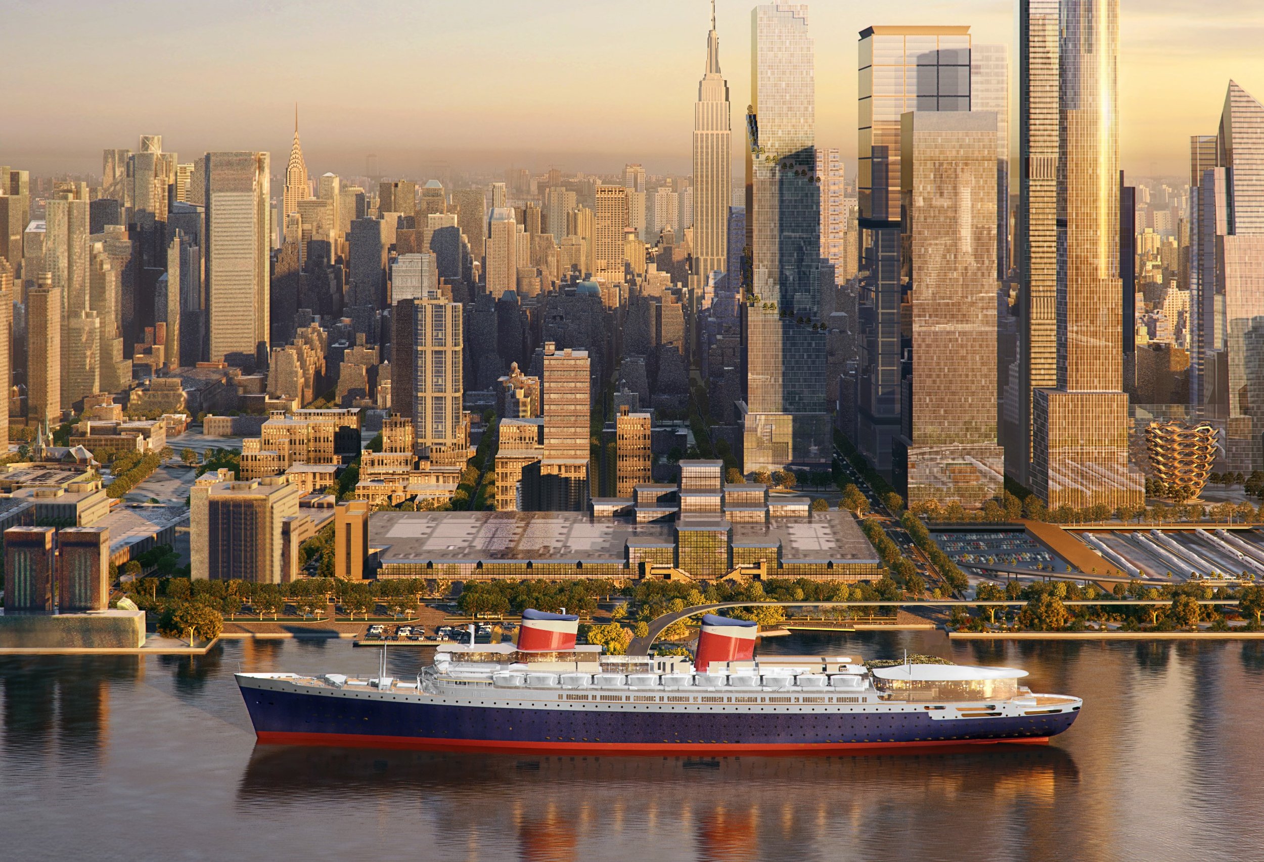 SS United States - Facing North