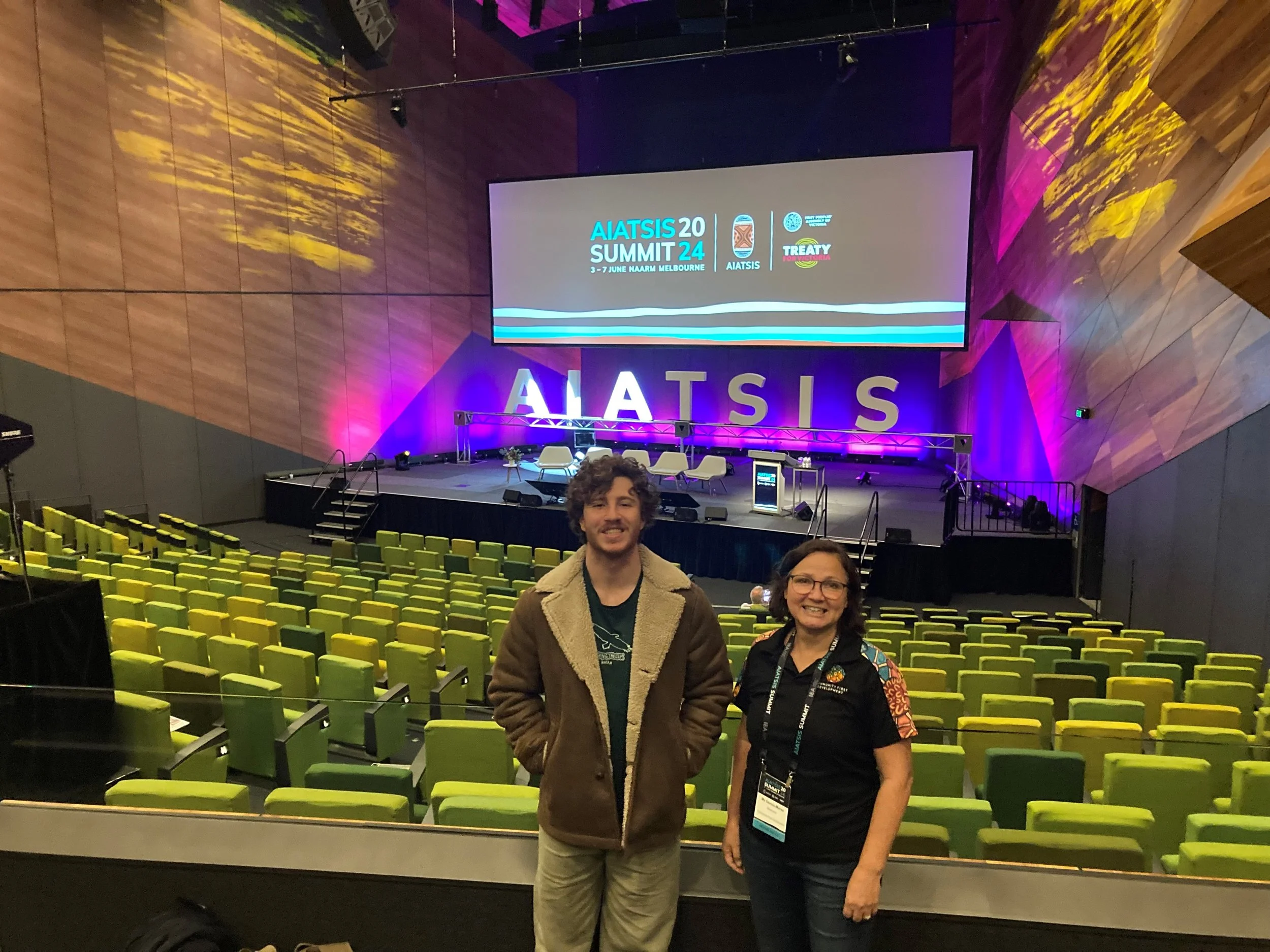  Senior Community Development Officer Jacob and Senior Manager Research Donna presented at the AIATSIS Summit.  