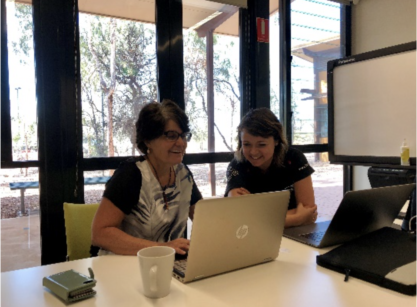 Rayleen from Kungkas Can Cook and Community First Volunteer, Deb, worked closely together to develop the content for the website to ensure the content was in Rayleen’s words - that it was her story.