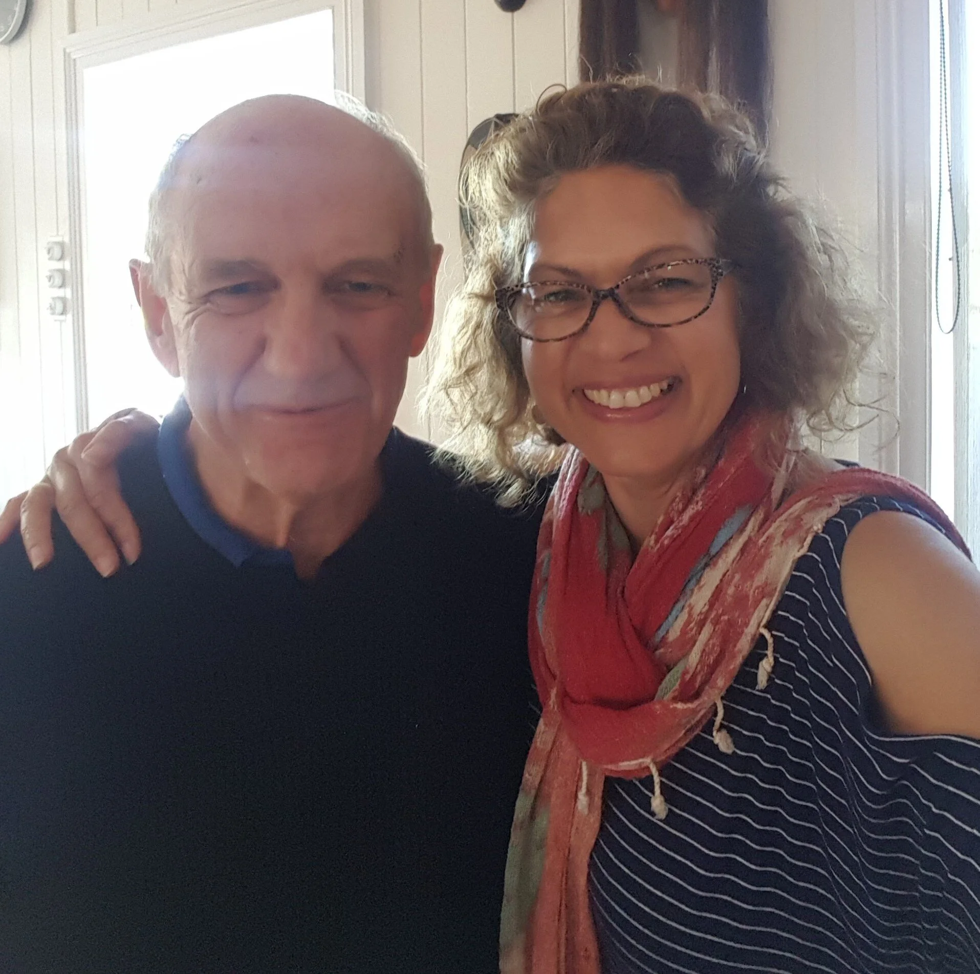  Skilled volunteer Roy with Kerry, Murri’s on the Move Founding Director and Principle Driving Instructor. 