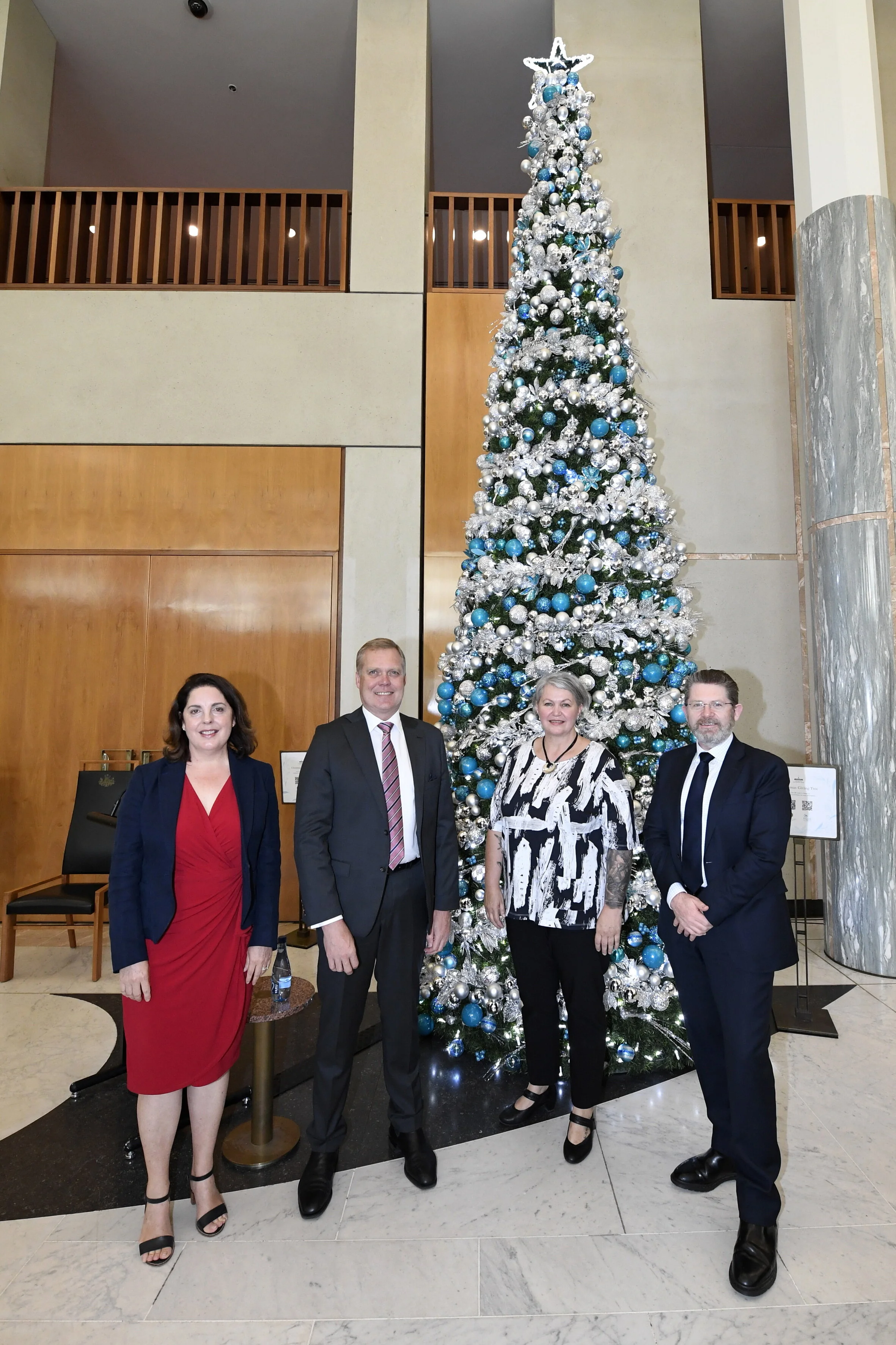  From left to right: Julia McKenna, Director, Friends With Dignity; The Hon Tony Smith, Speaker of the House of Representatives; Stephanie Harvey, CEO, Community First Development and Senator the Hon Scott Ryan, President of the Senate.  