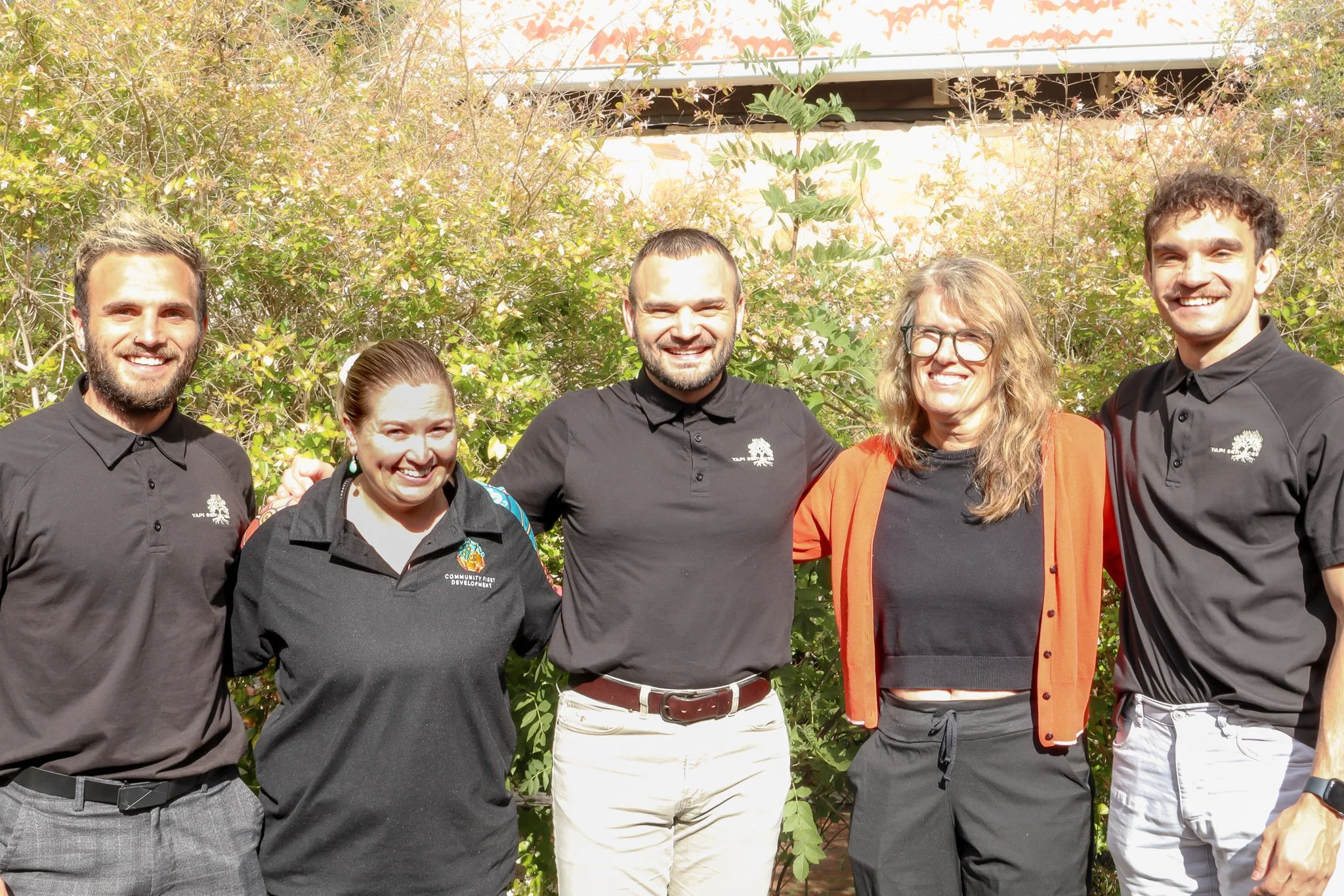  Pictured (left to right): Isaiah, Alex (Senior Community Development Officer), Tyson, skilled volunteer Carmen and Terrel.  