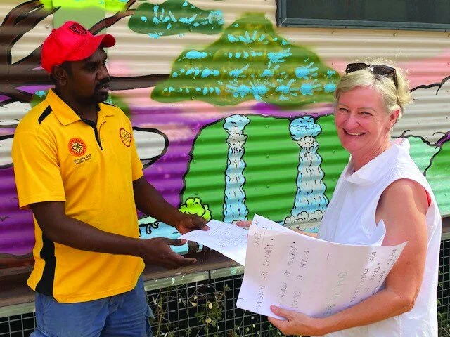  Wesley working with skilled volunteer Aggie. 
