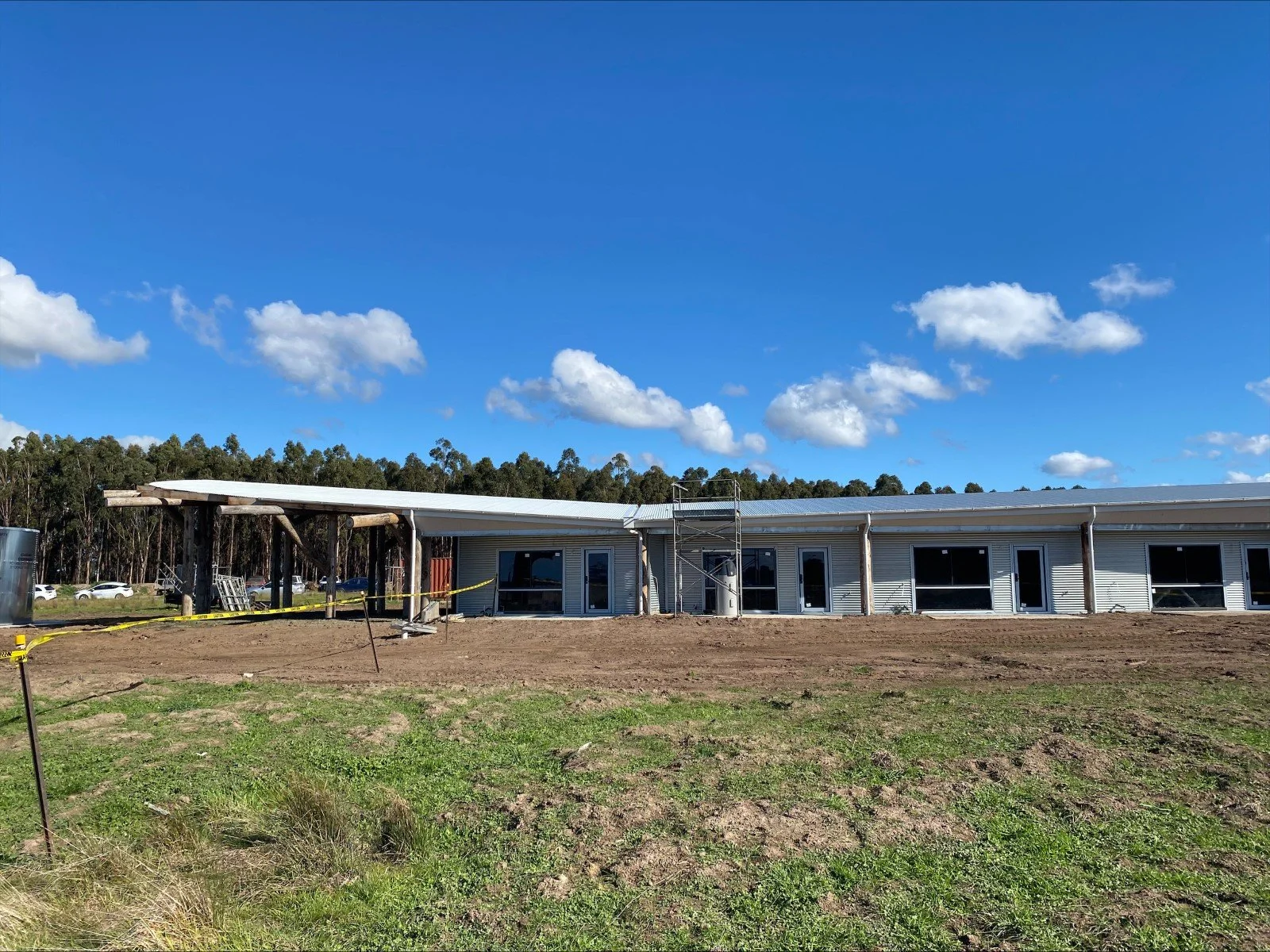  The first part of the pelican designed building. 