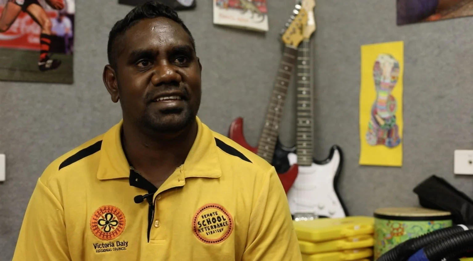   “I’m really proud of the work that we do here, getting kids to school,”  Wesley Campbell, RSAS Supervisor, Yarralin. 