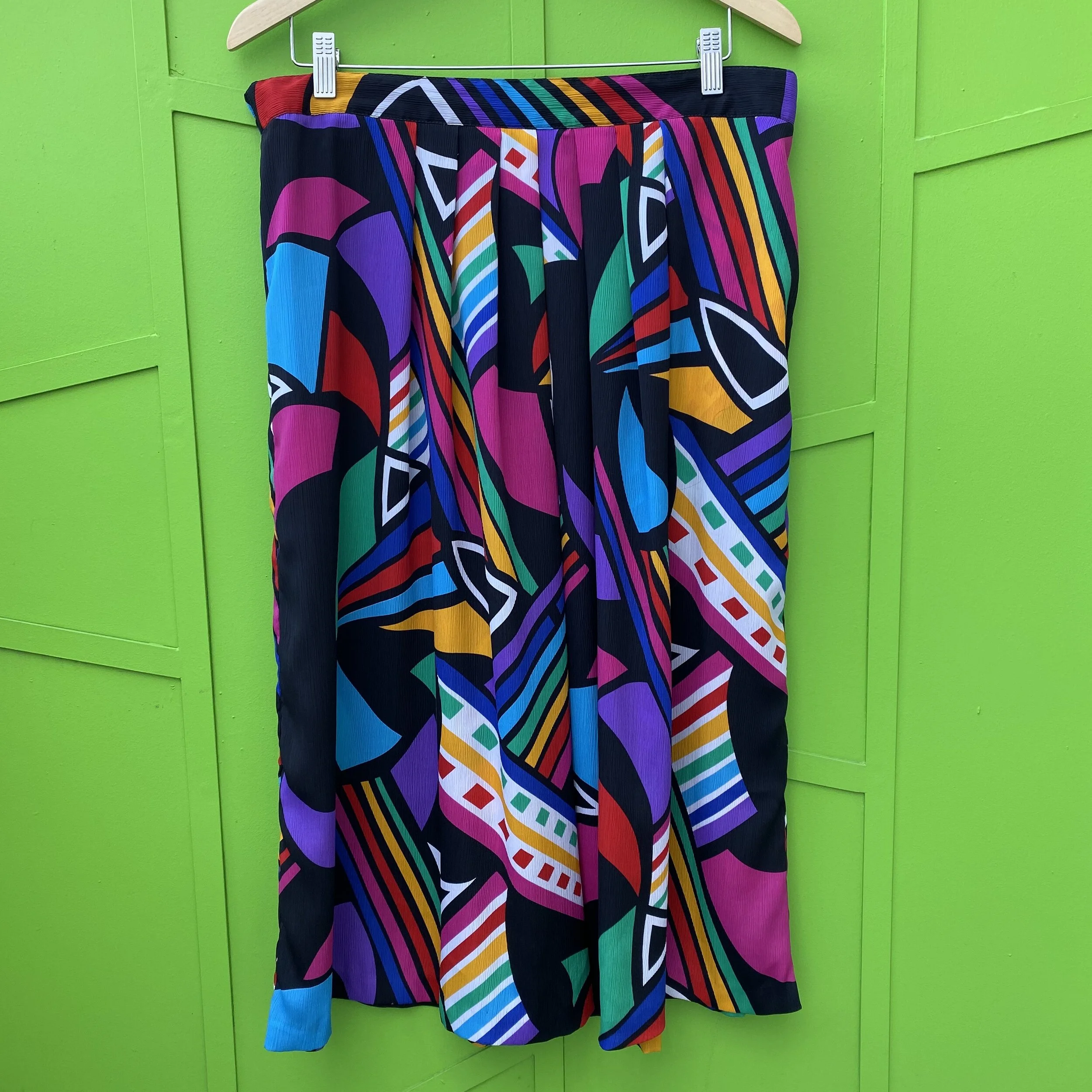 Silky Geometric Skirt