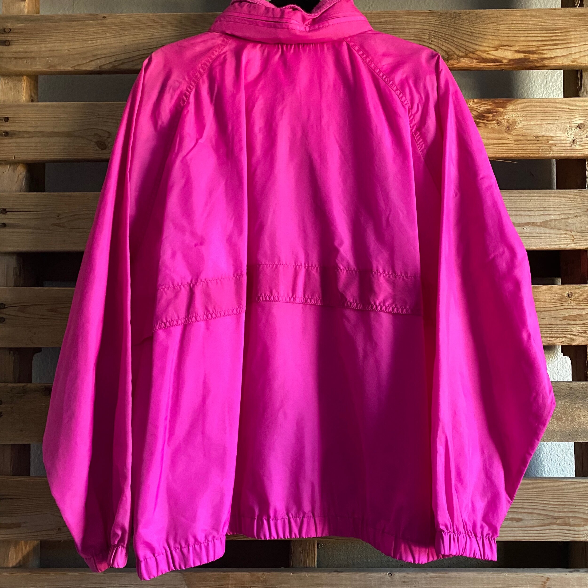 Fuschia Windbreaker with Hood