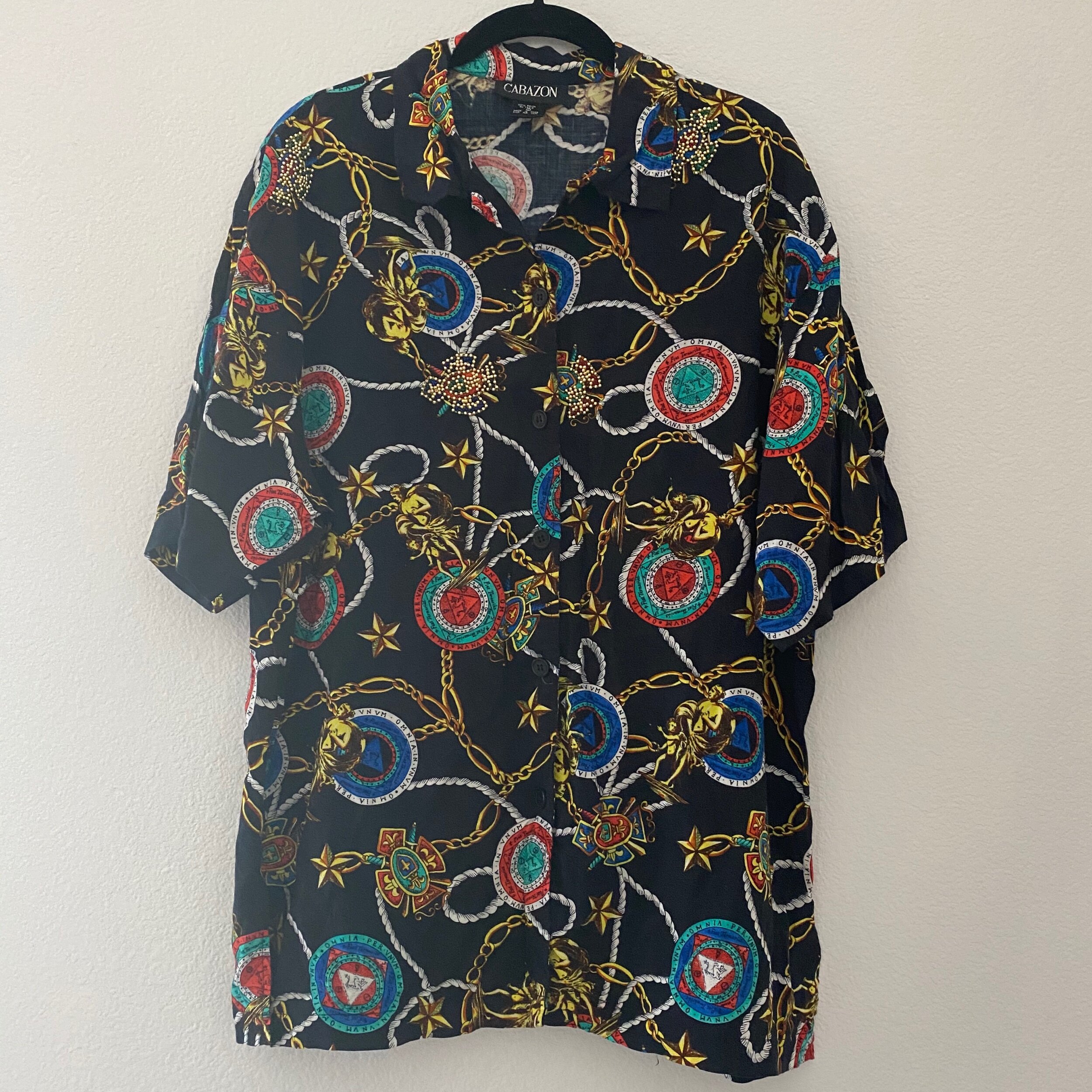 Baroque Beaded Button-Up