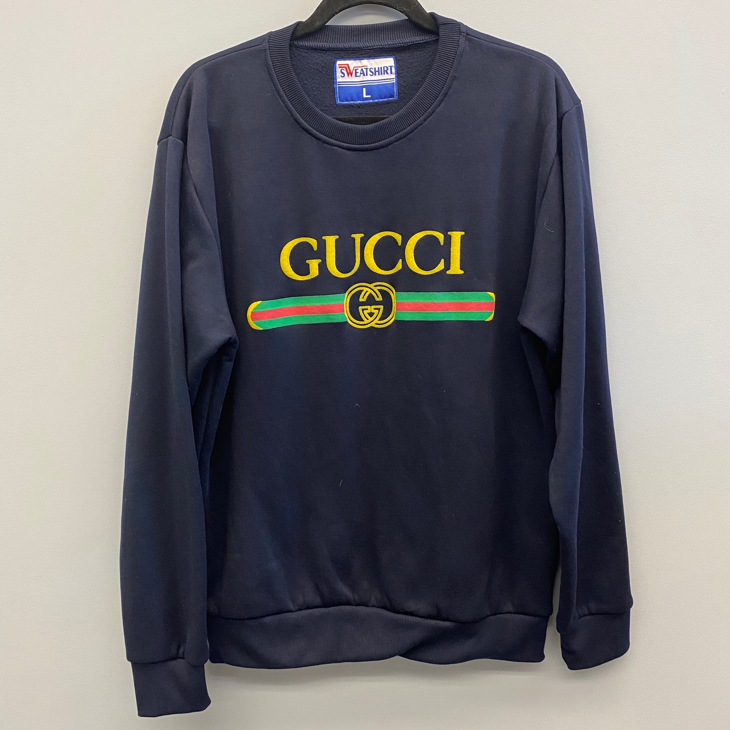 Flea Market Bootleg Gucci Sweater- Navy