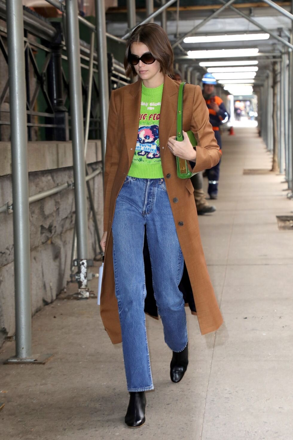 Kaia Gerber street style February 2020, styled by Andrew Mukamal