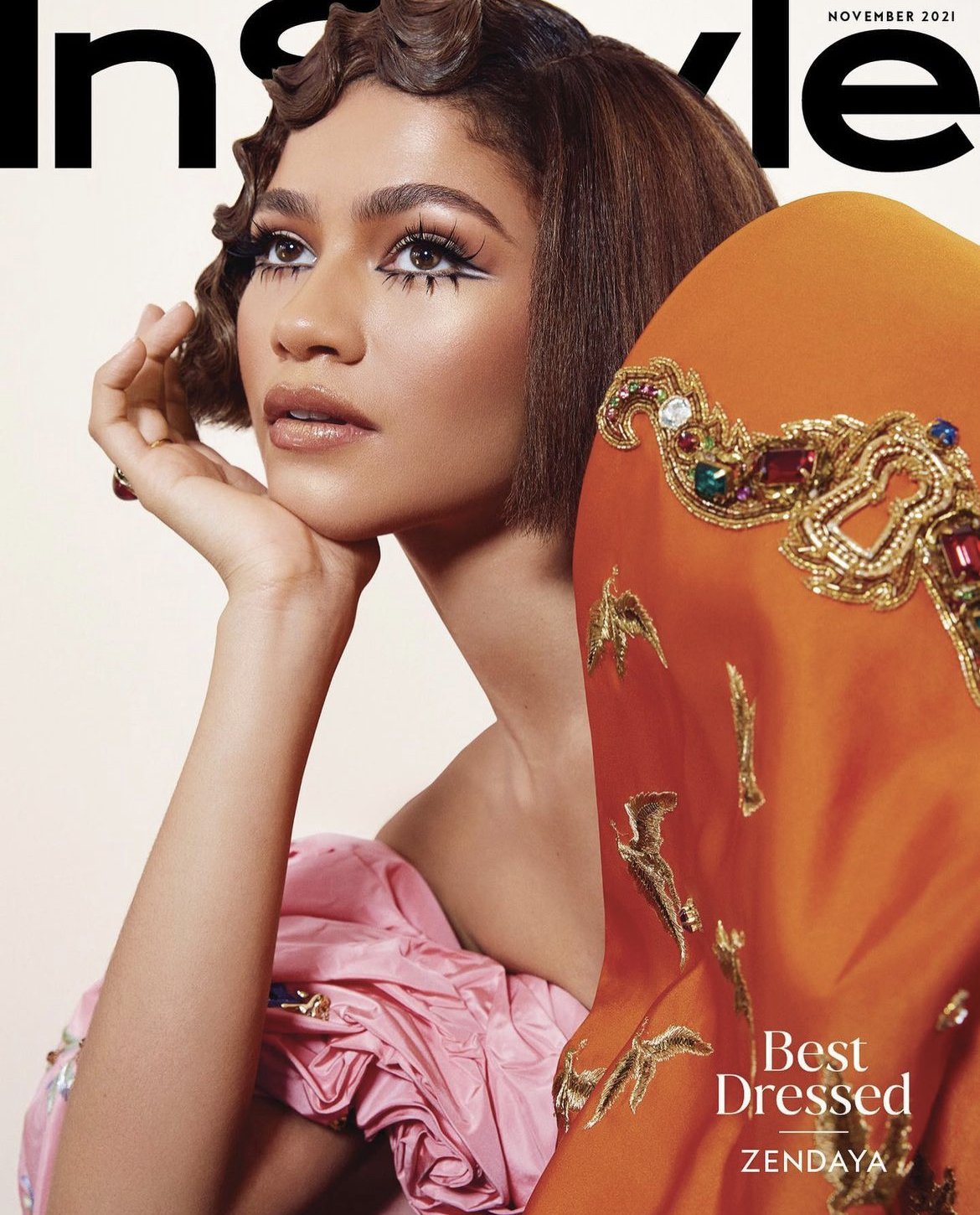 November 2021 InStyle Magazine Cover Story, Styled by Law Roach 