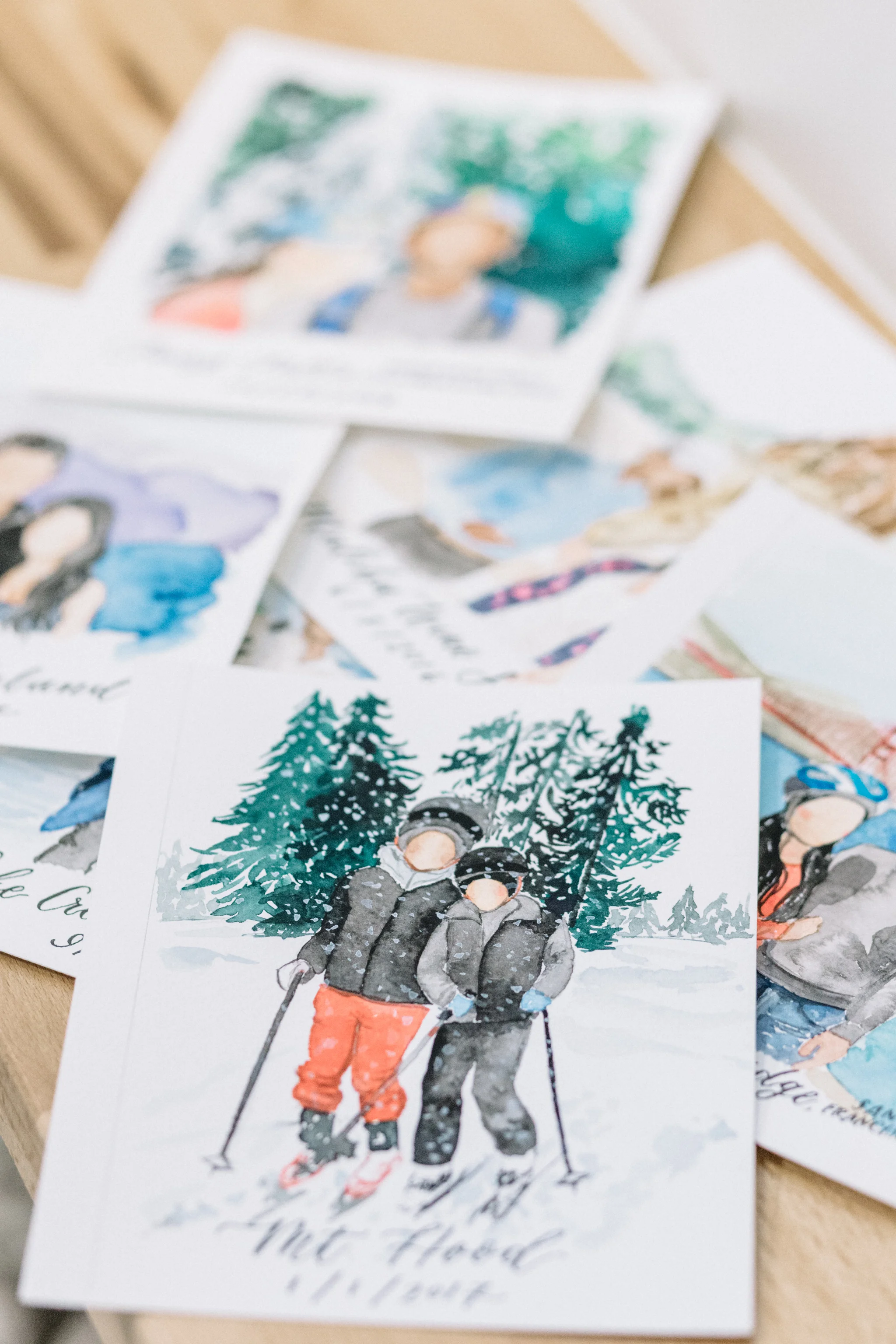 Client Project: Custom Watercolor Series for the Adventure Loving Couple