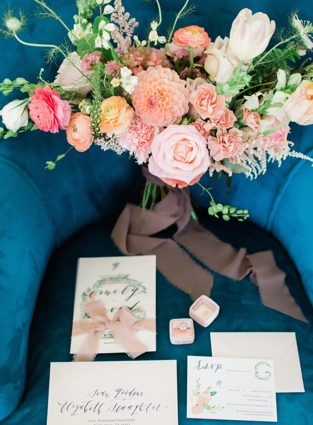 Monogram + Vellum Wedding Invitation Suite