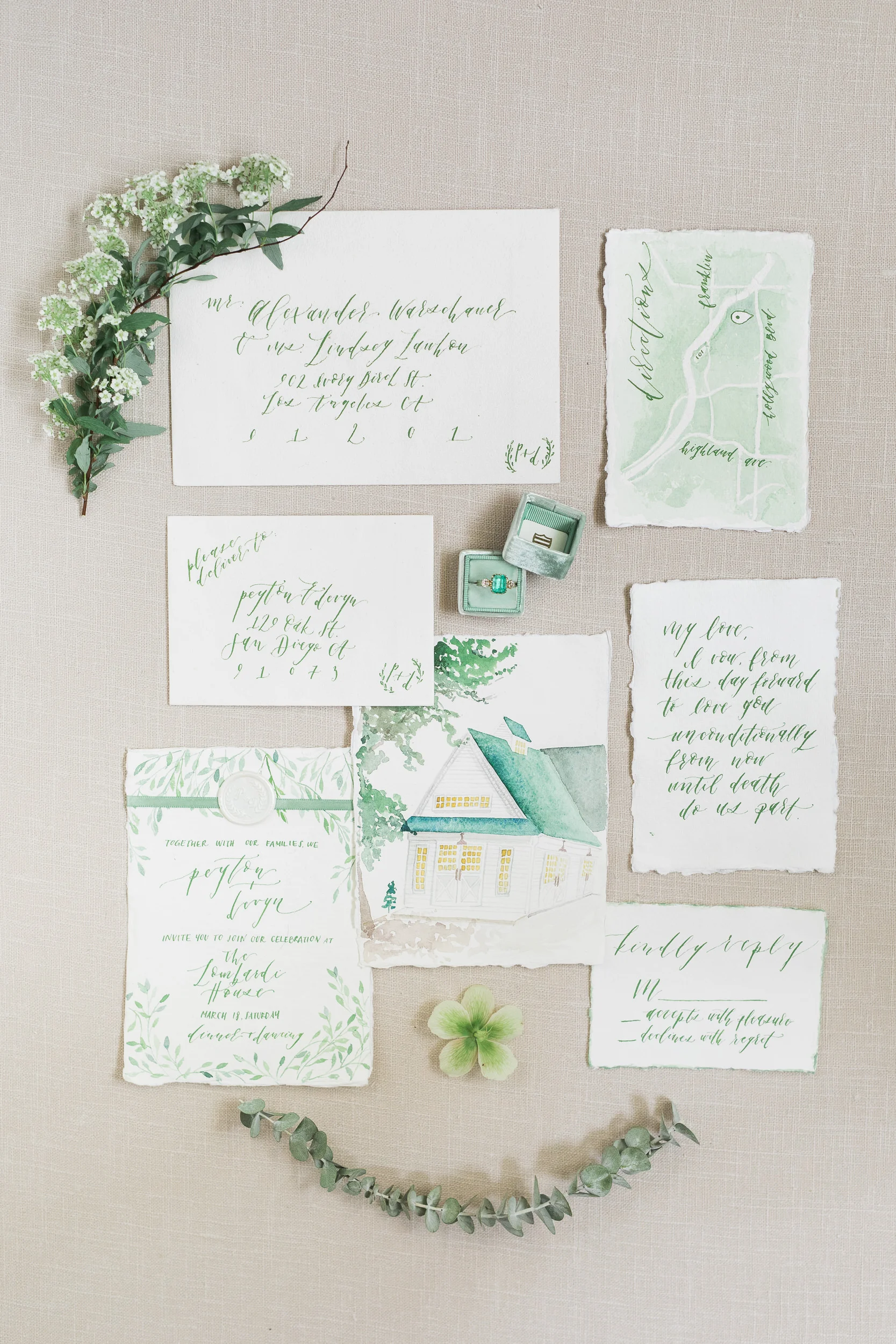 Elegant Greenery Inspired Wedding Shoot