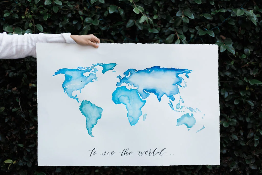 Watercolor World Map