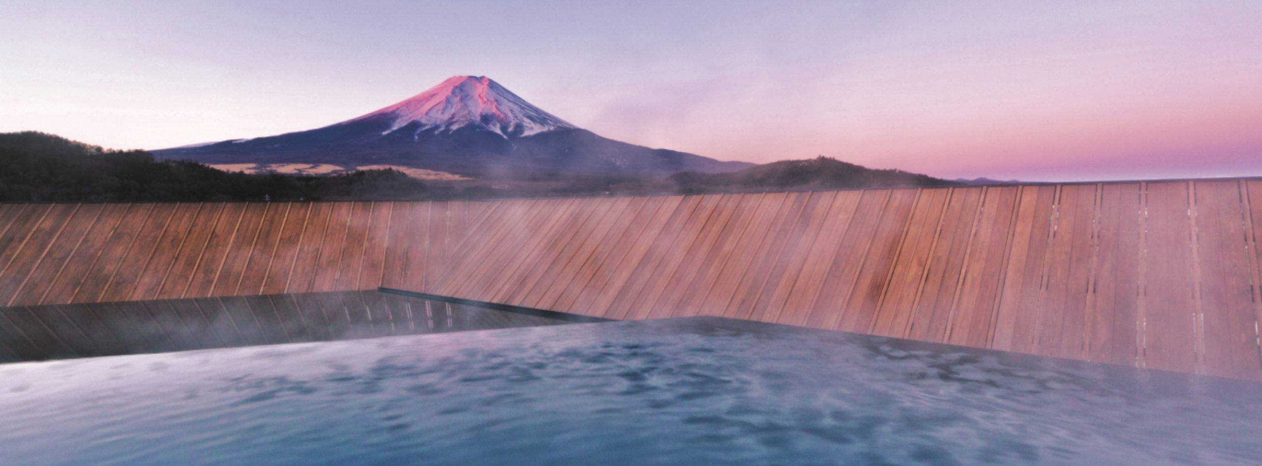 Kaneyamaen onsen Mt Fuji sunset.jpg