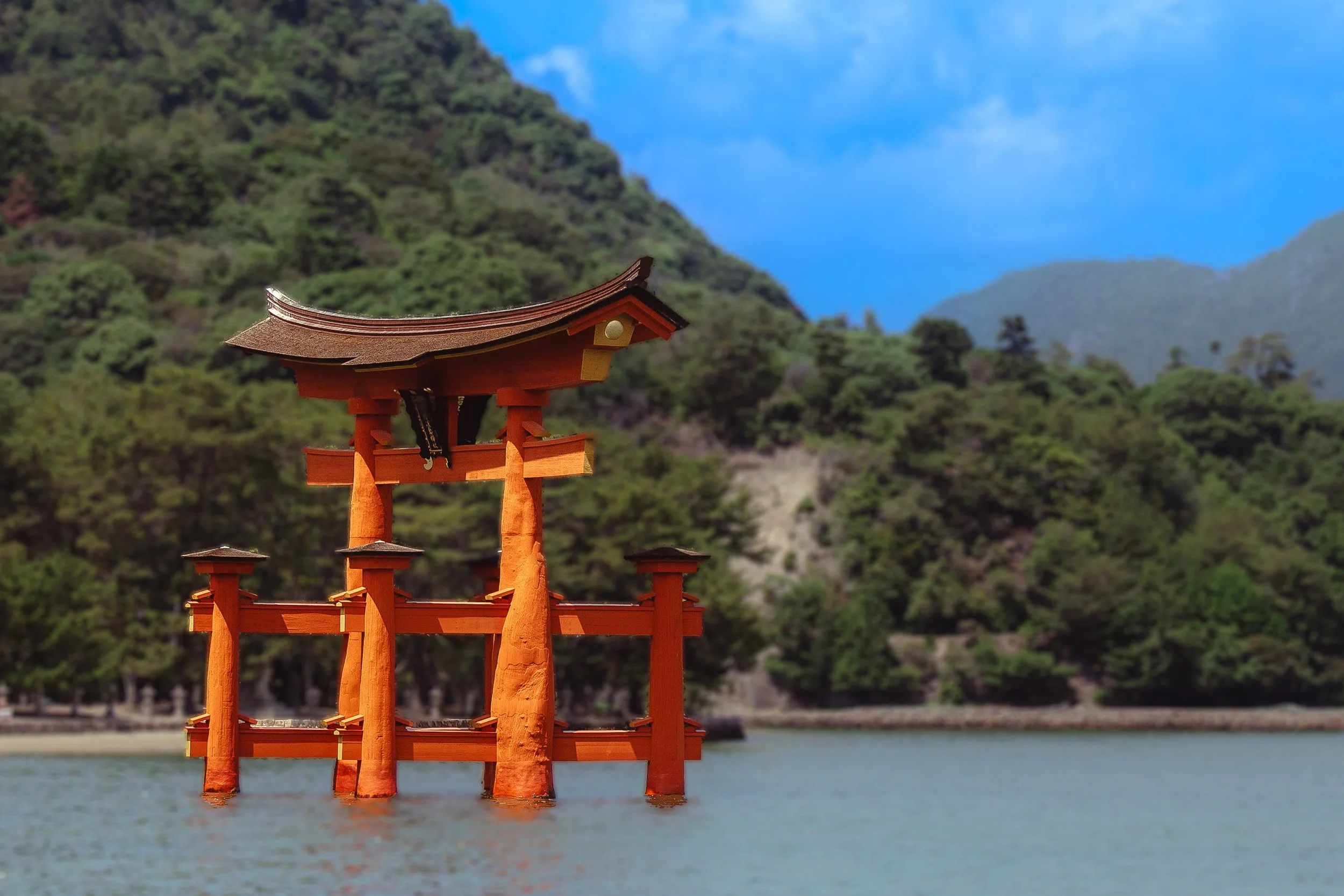 Itsukushima Shrine and the floating torii on Miyajima