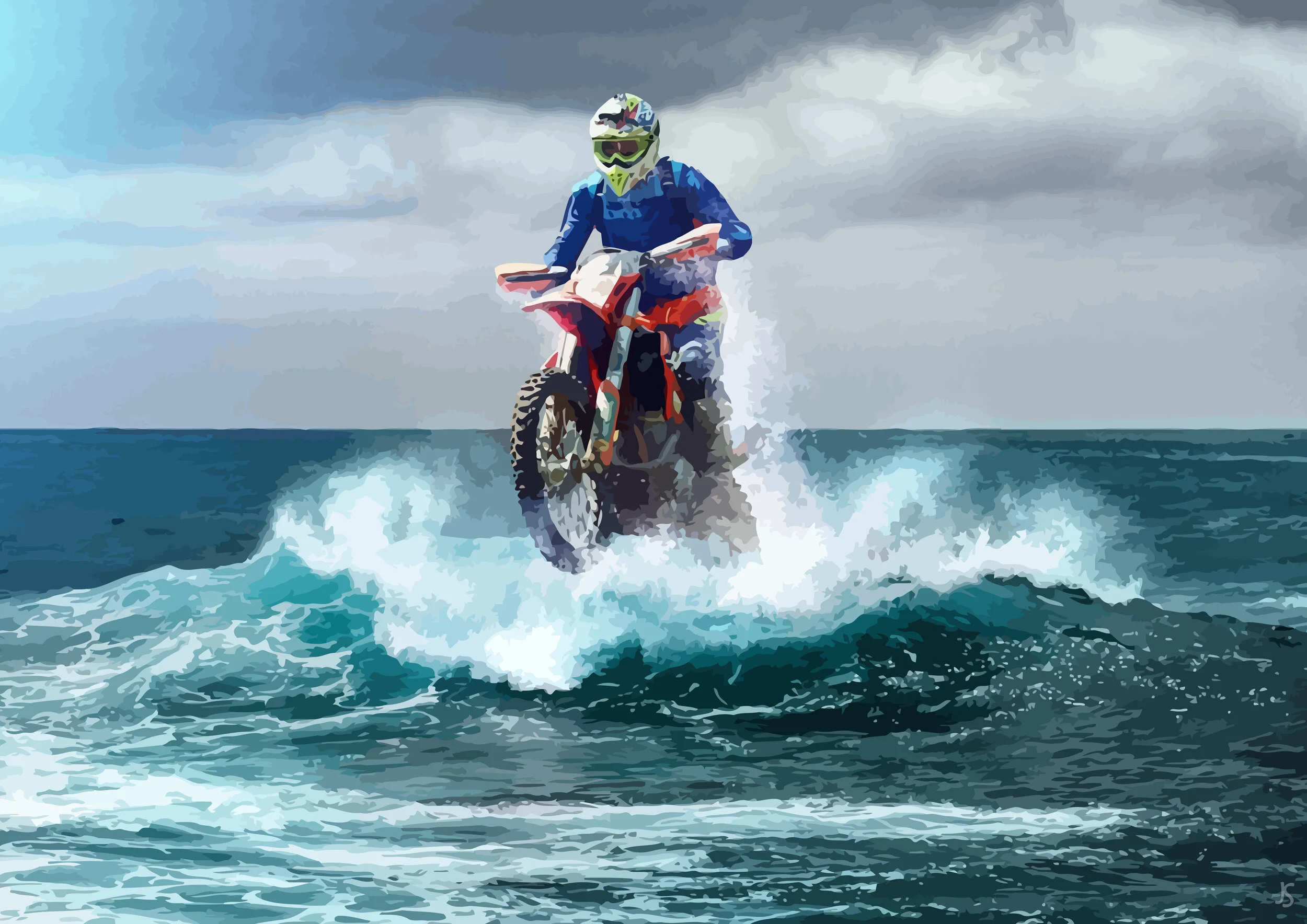 sports0024-motocross-beach-waves-sea-abstract-figurative-painting.jpg