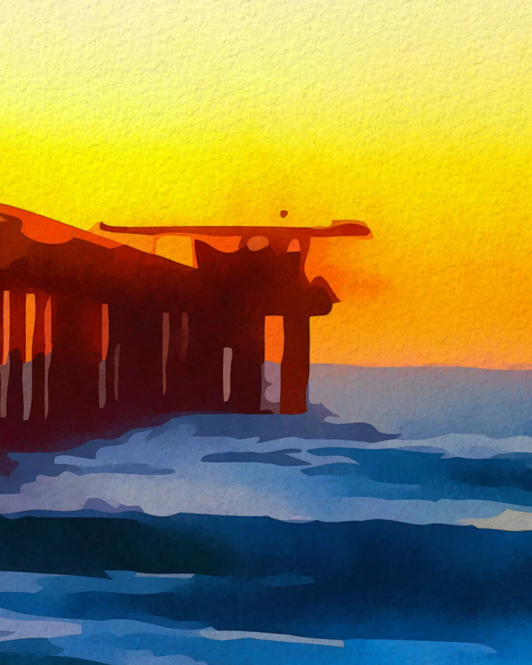 panorama0005-pier-on-the-beach-at-sunset-abstract-figurative-painting-cu.jpg