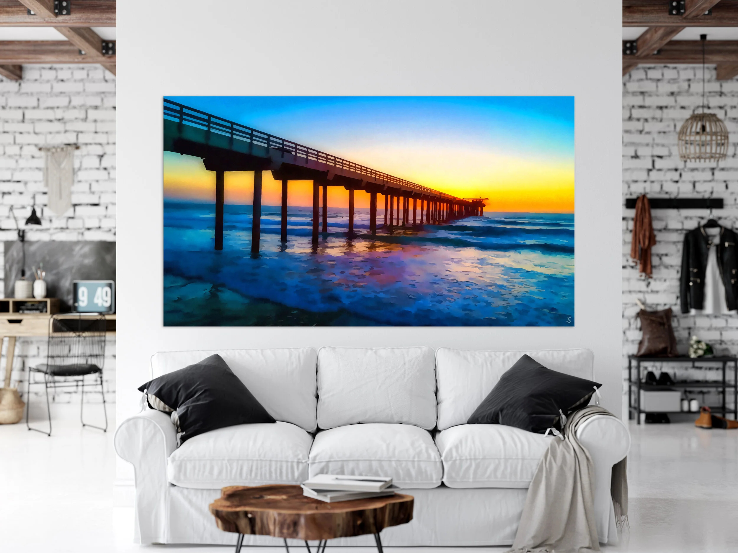 panorama0005-pier-on-the-beach-at-sunset-abstract-figurative-painting-w.jpg