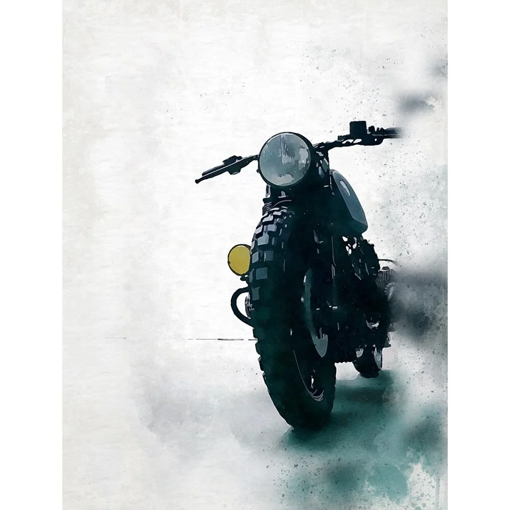 vintage bmw motorcycle abstract figurative abstract figurative painting print