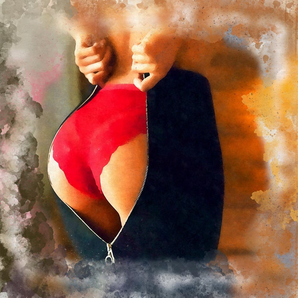 a very tight fit abstract figurative painting print