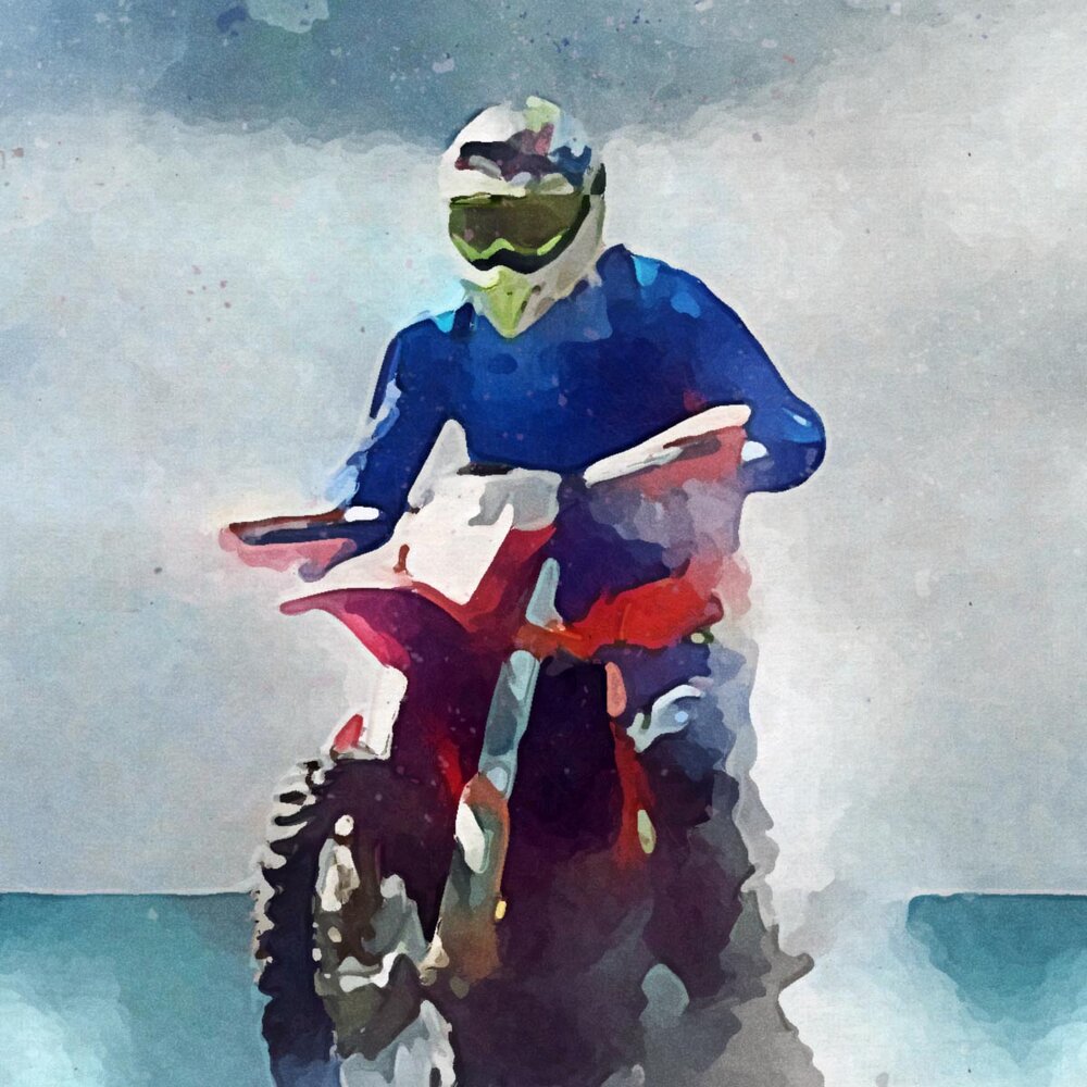 Art Poster Motocross sport biker