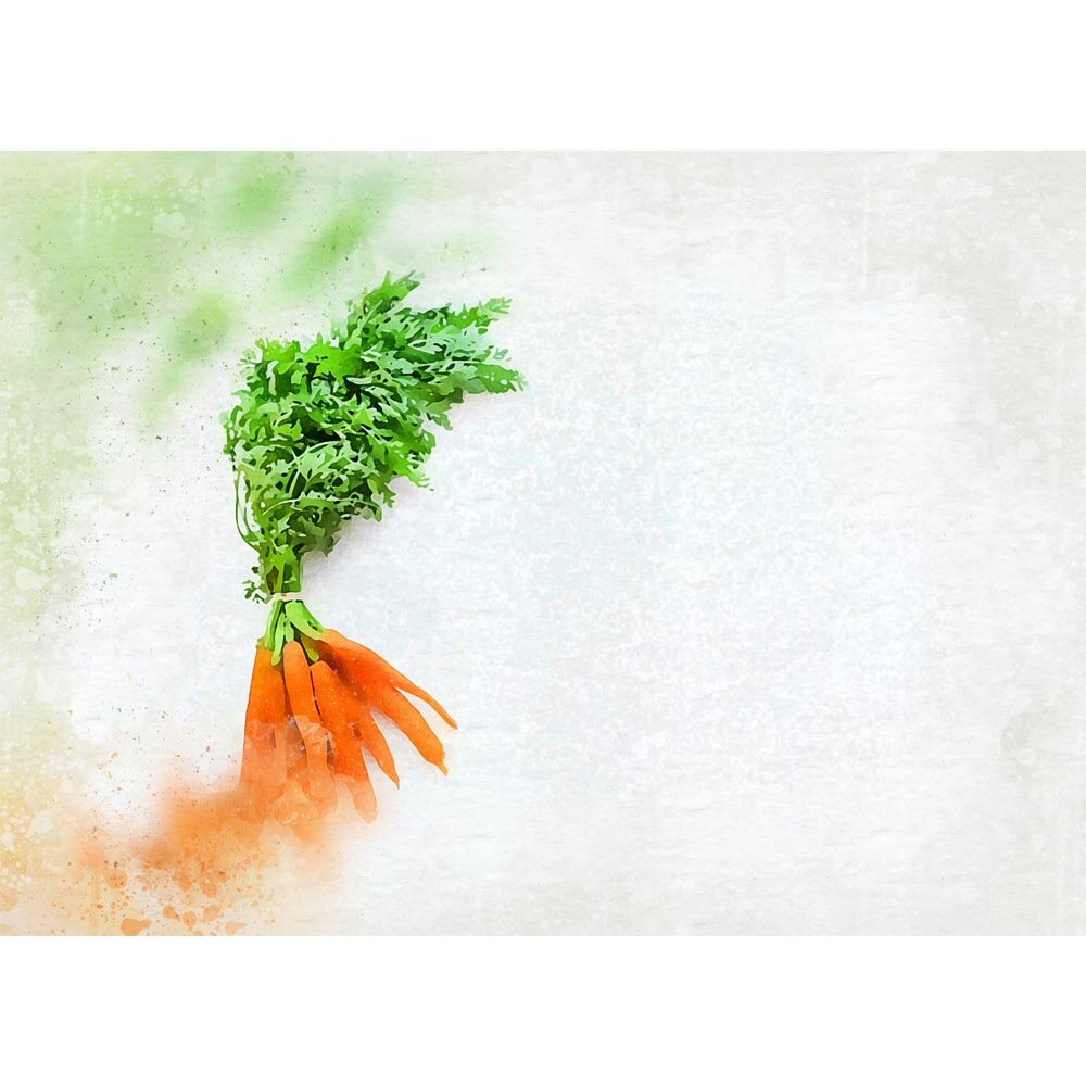 carrots bushel greens abstract figurative art print
