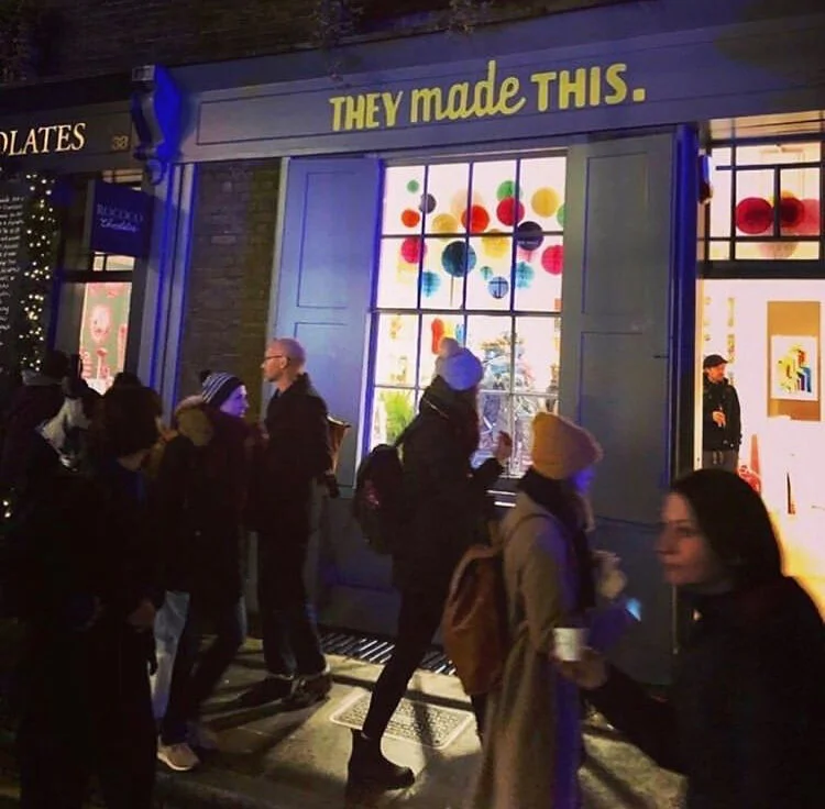  Private view at our nuber one stockists TheyMadeThis. Woody had a great time signing prints and meeting fans 