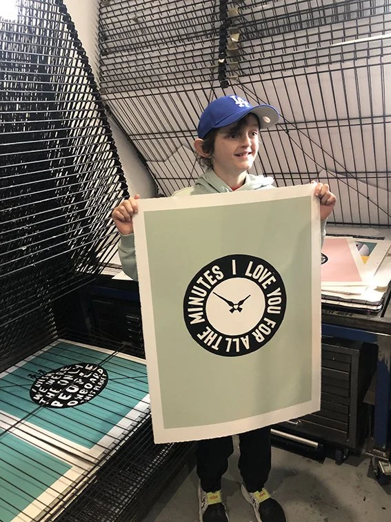 LIMITED EDITION Signed 'Minutes' Large Screenprint - GREEN