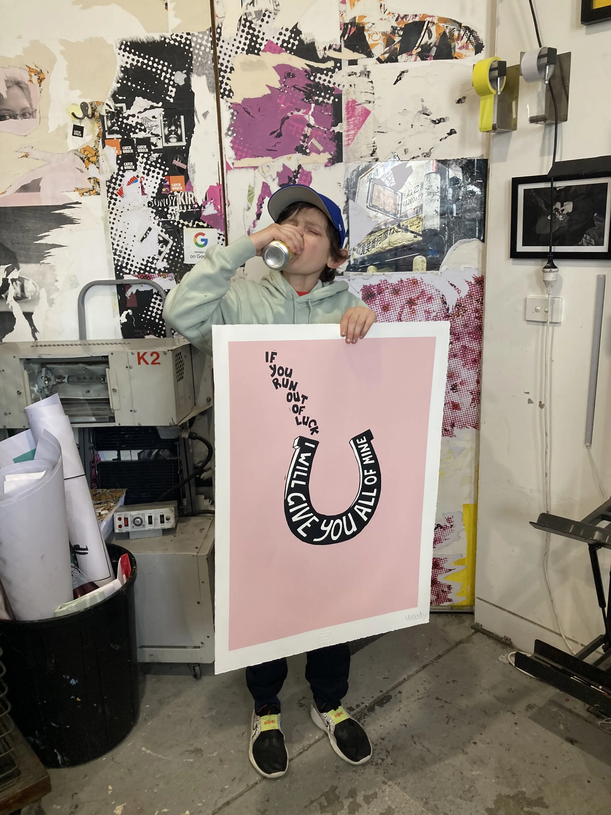 LIMITED EDITION Signed 'Luck' Large Screenprint