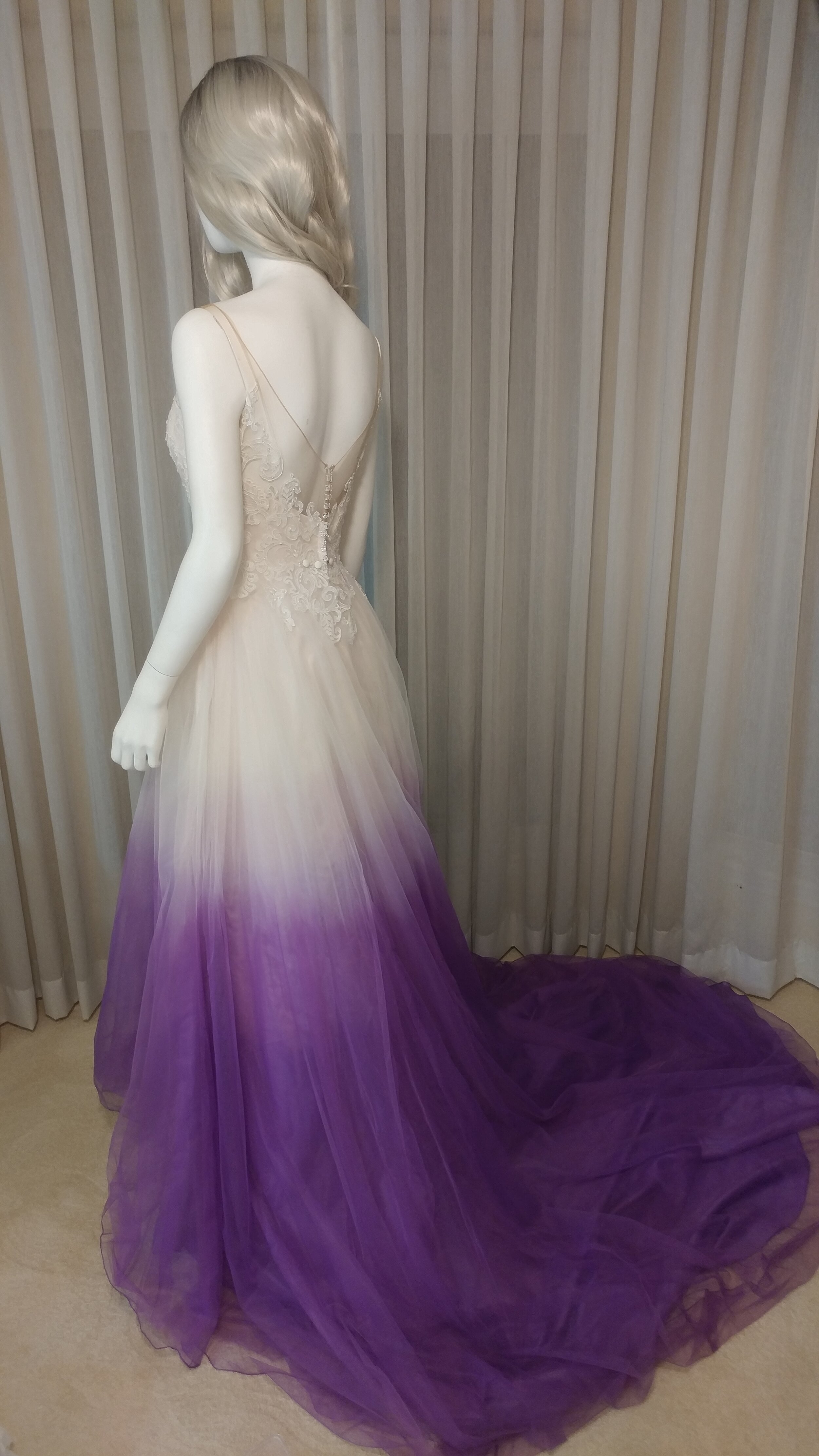 Gorgeous Purple Lace Beaded Long Prom Dress Sweetheart Ball Gown ZXS120 -  ShopperBoard