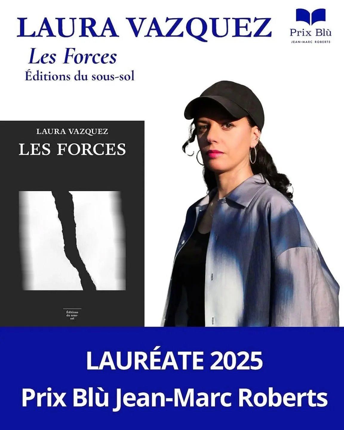 Repost &bull; @prix_blu_jean_marc_roberts 🏆 LAURA VAZQUEZ, LAUR&Eacute;ATE DU PRIX BL&Ugrave; JEAN-MARC ROBERTS 2025

Pour sa neuvi&egrave;me &eacute;dition, le jury du Prix Bl&ugrave; Jean-Marc Roberts a choisi de couronner Laura Vazquez pour son r