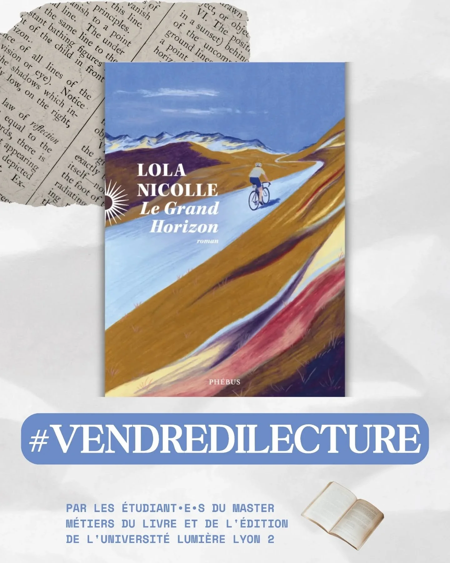 Nous poursuivons notre joyeuse collaboration avec les &eacute;tudiant&bull;e&bull;s en master 1 m&eacute;tiers du livre et de l'&eacute;dition &agrave; l'Universit&eacute; Lumi&egrave;re Lyon 2. D&eacute;couvrez leur proposition de #vendredilecture &